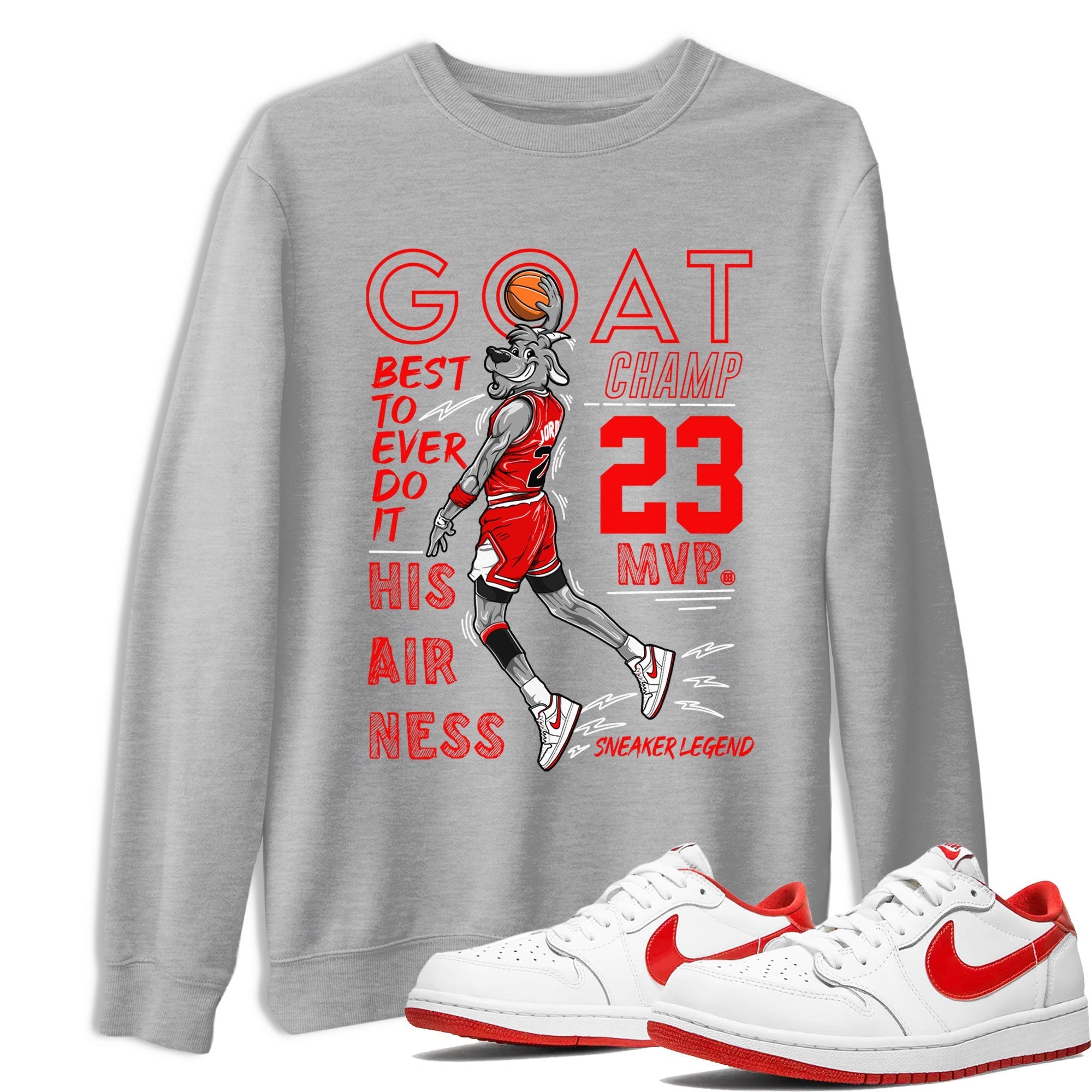 MVP Goat snkmatch Tee - Air Jordan 1 University Red