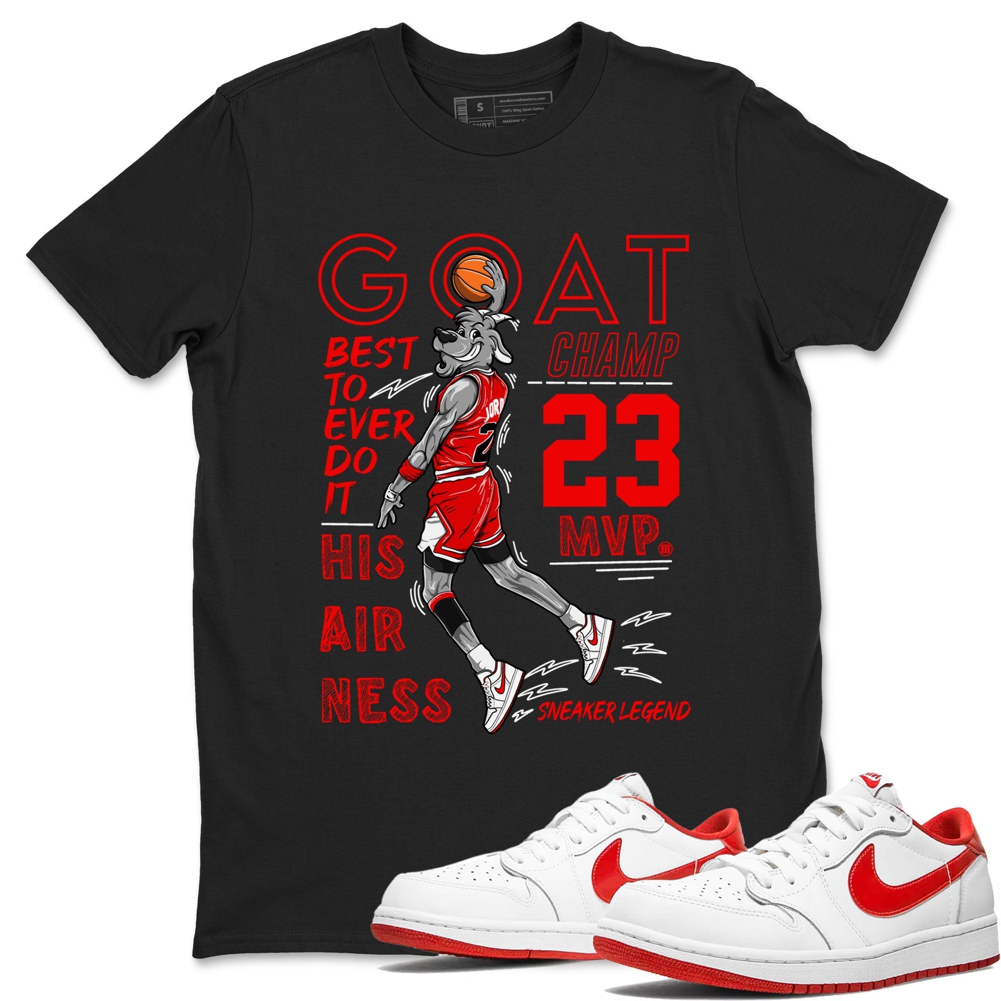 MVP Goat snkmatch Tee - Air Jordan 1 University Red