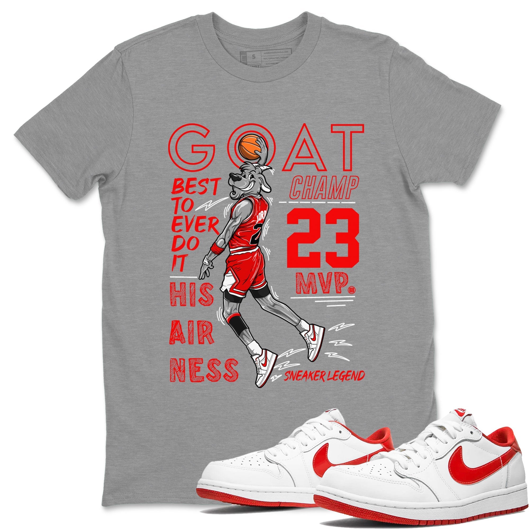 MVP Goat snkmatch Tee - Air Jordan 1 University Red