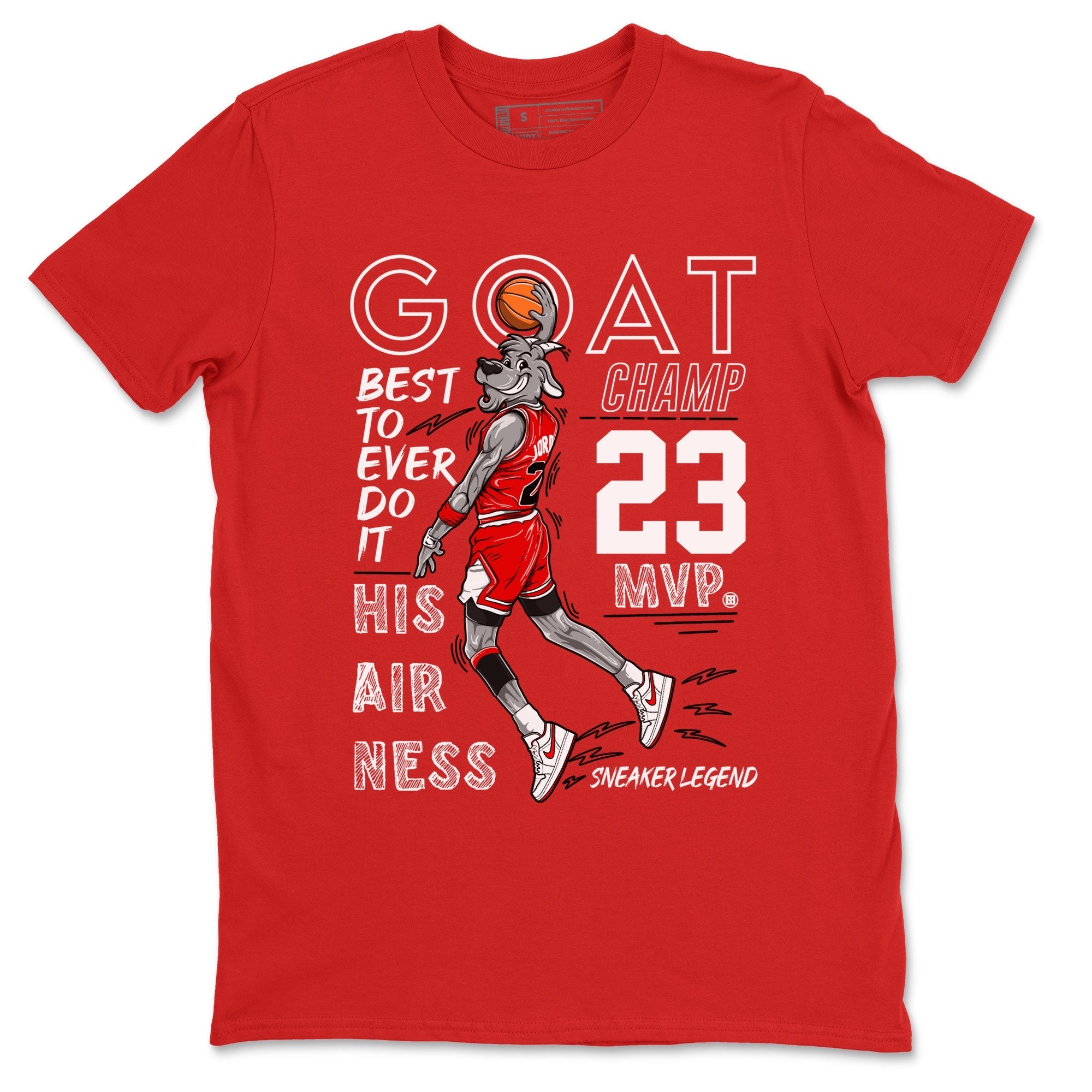 MVP Goat snkmatch Tee - Air Jordan 1 University Red