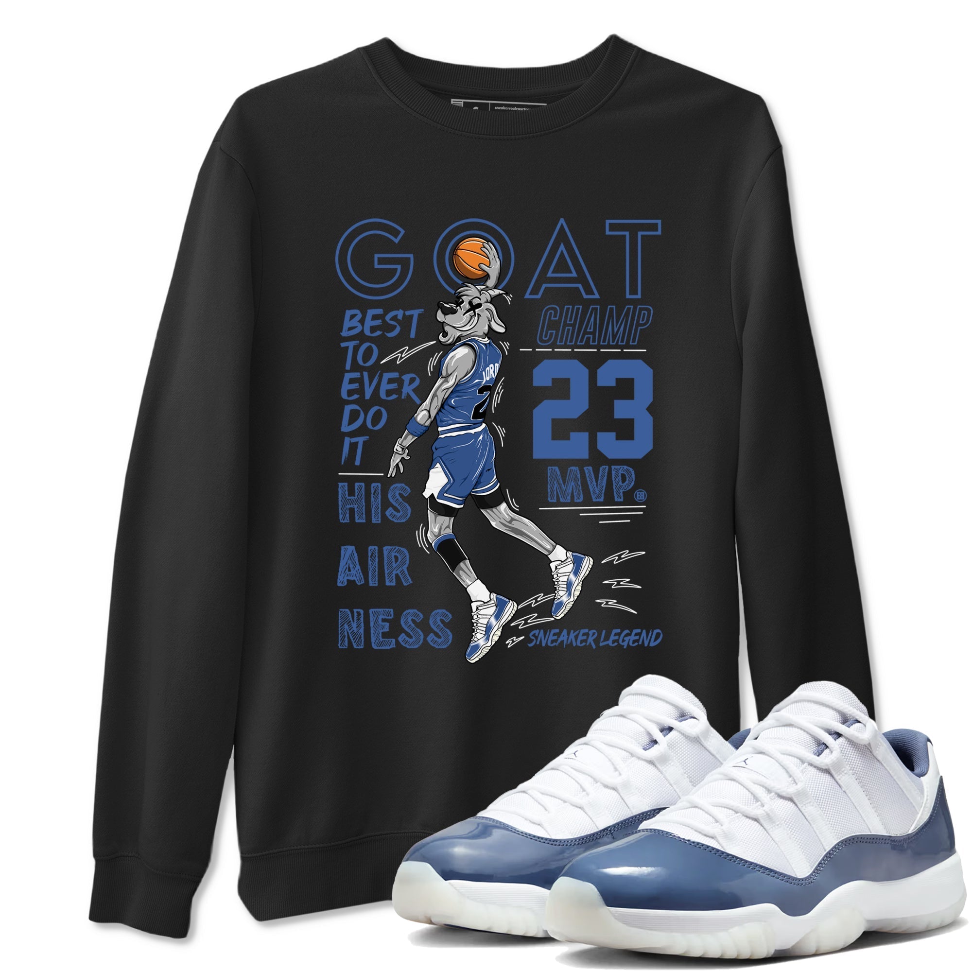 MVP Goat snkmatch Tees - Air Jordan 11 Diffused Blue