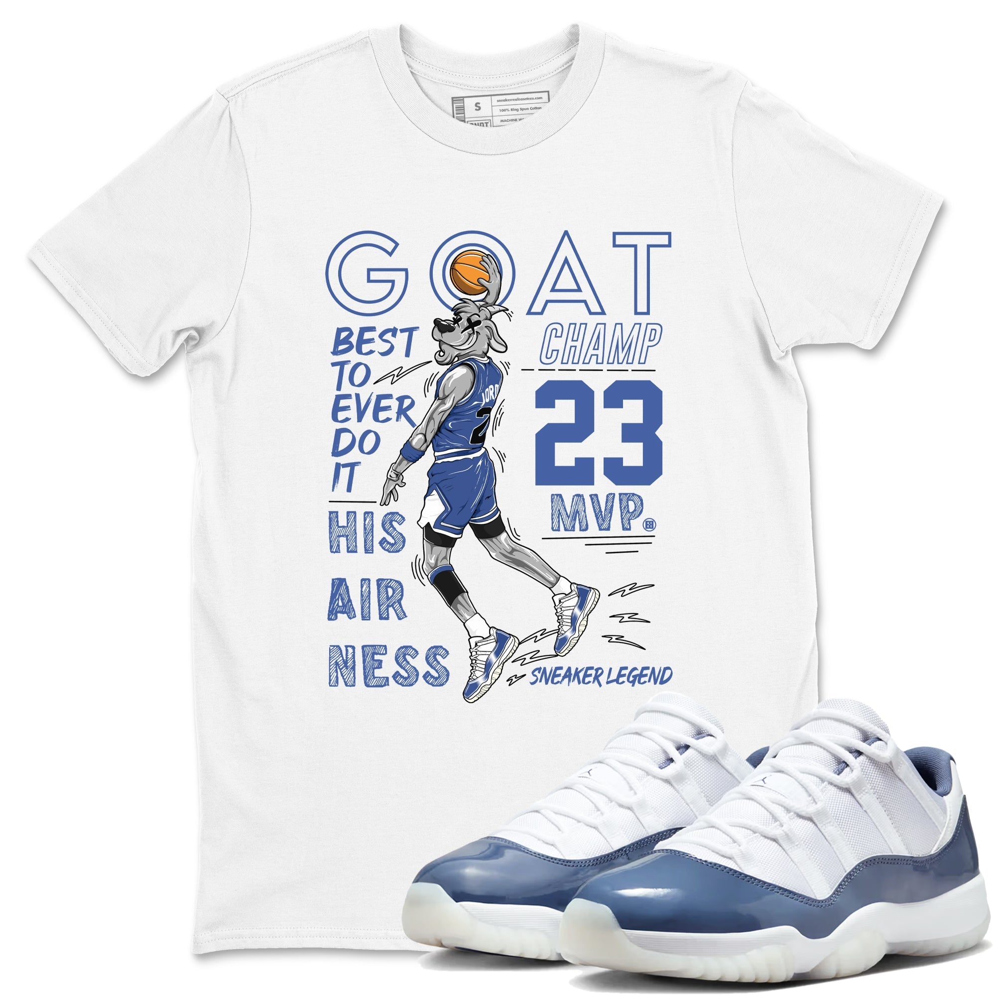 MVP Goat snkmatch Tees - Air Jordan 11 Diffused Blue