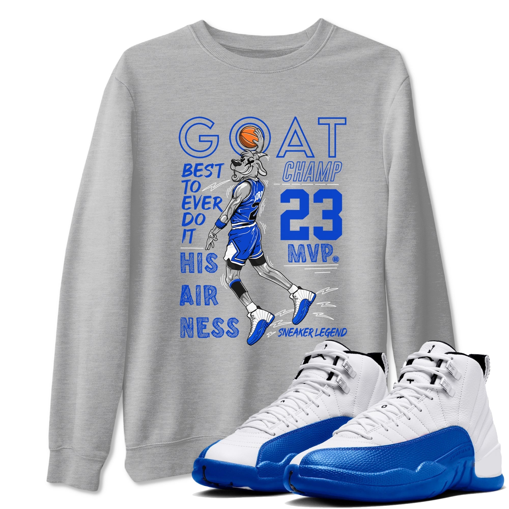MVP Goat snkmatch Tees - Air Jordan 12 Blueberry