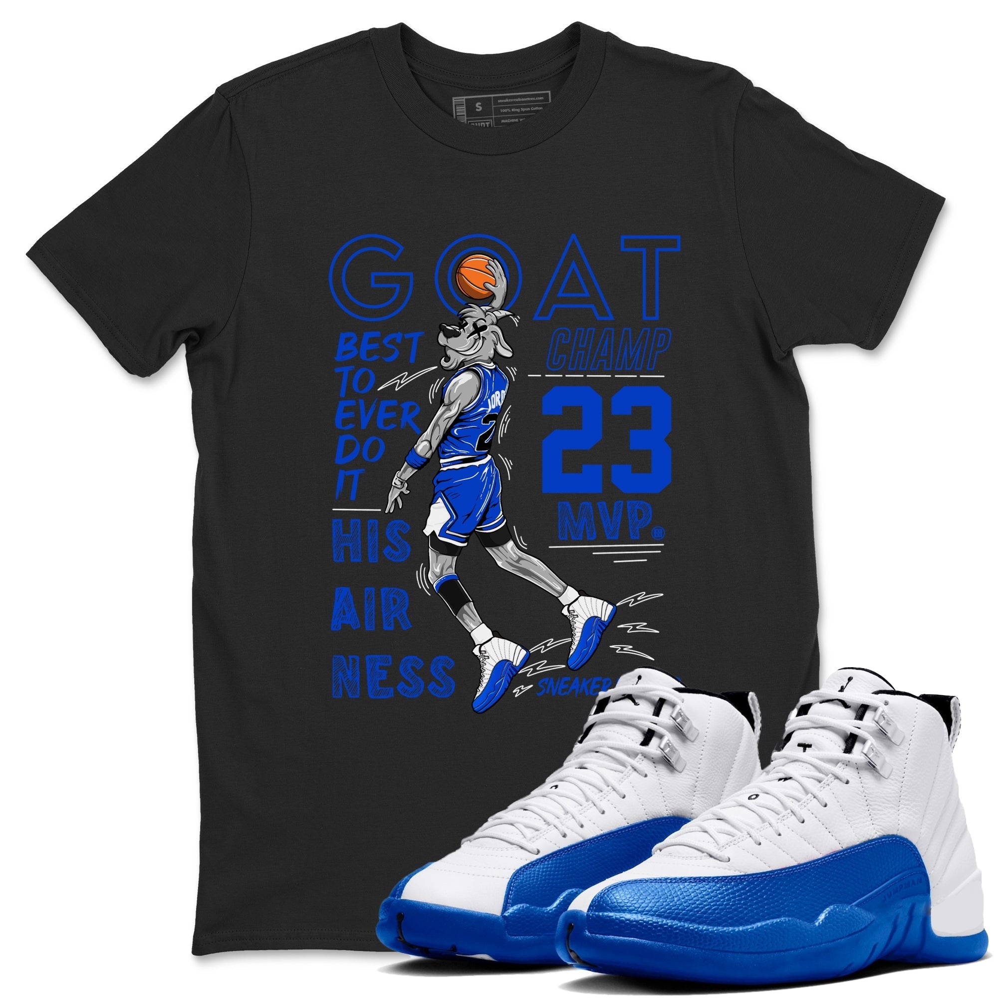 MVP Goat snkmatch Tees - Air Jordan 12 Blueberry