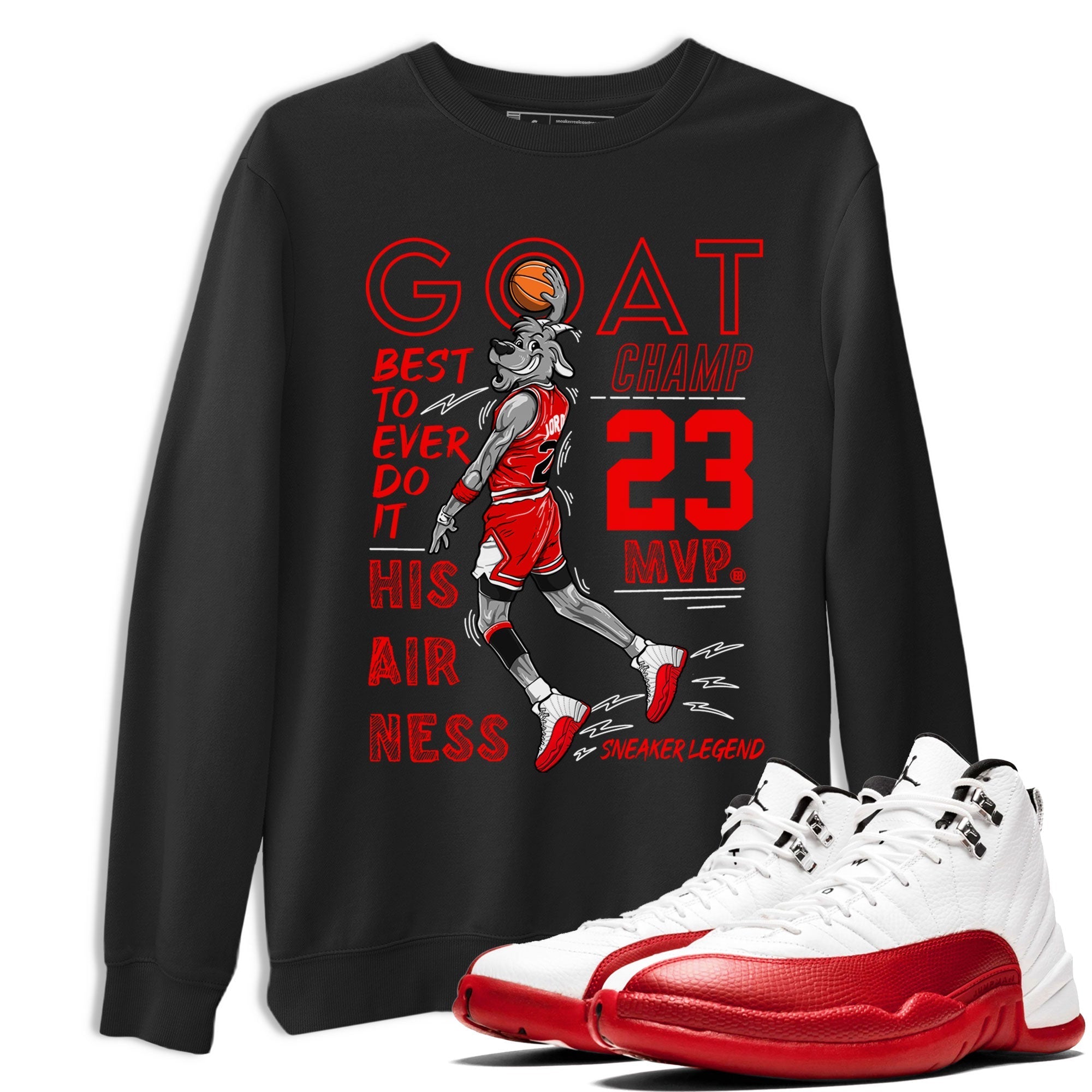 MVP Goat snkmatch Tee - Air Jordan 12 Cherry