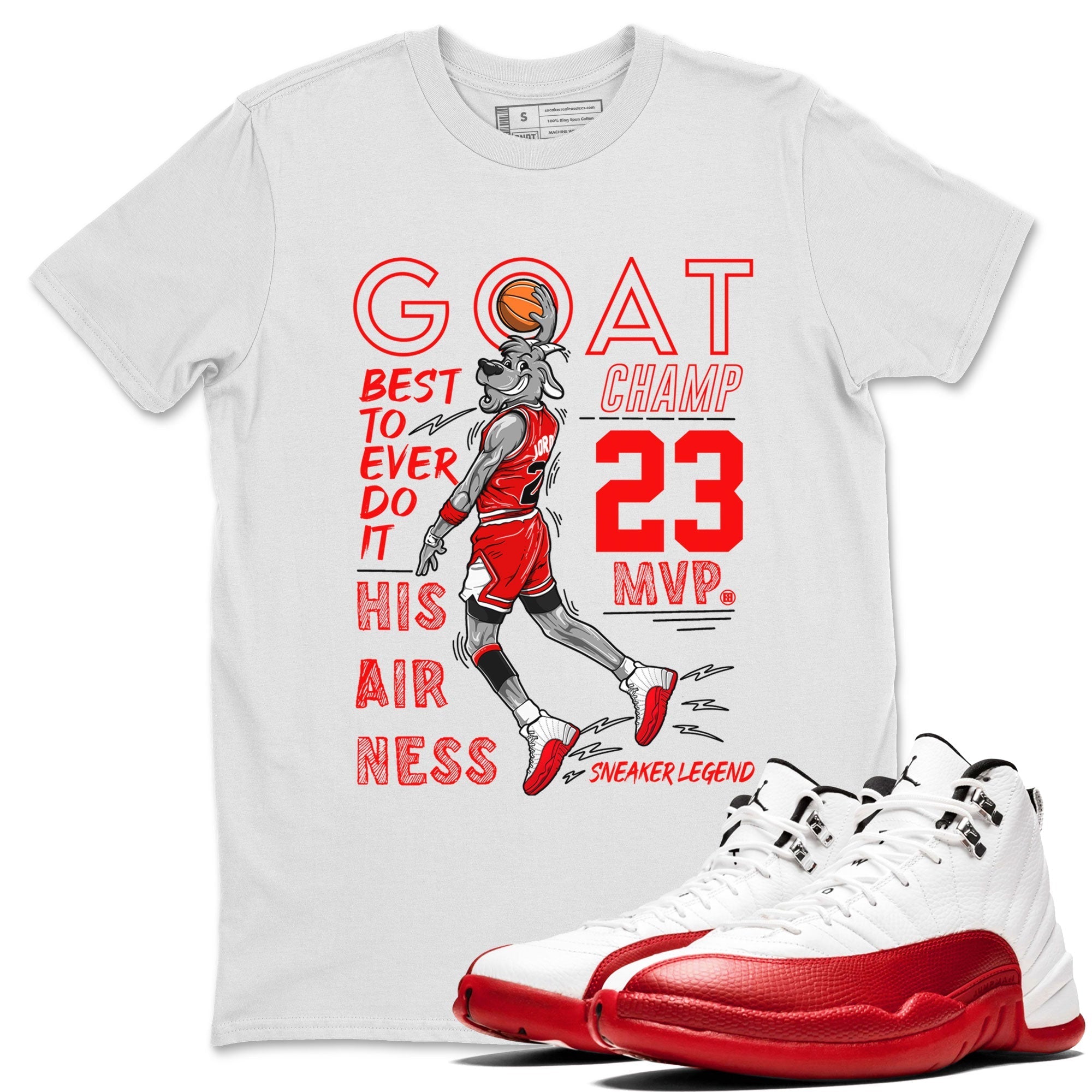 MVP Goat snkmatch Tee - Air Jordan 12 Cherry