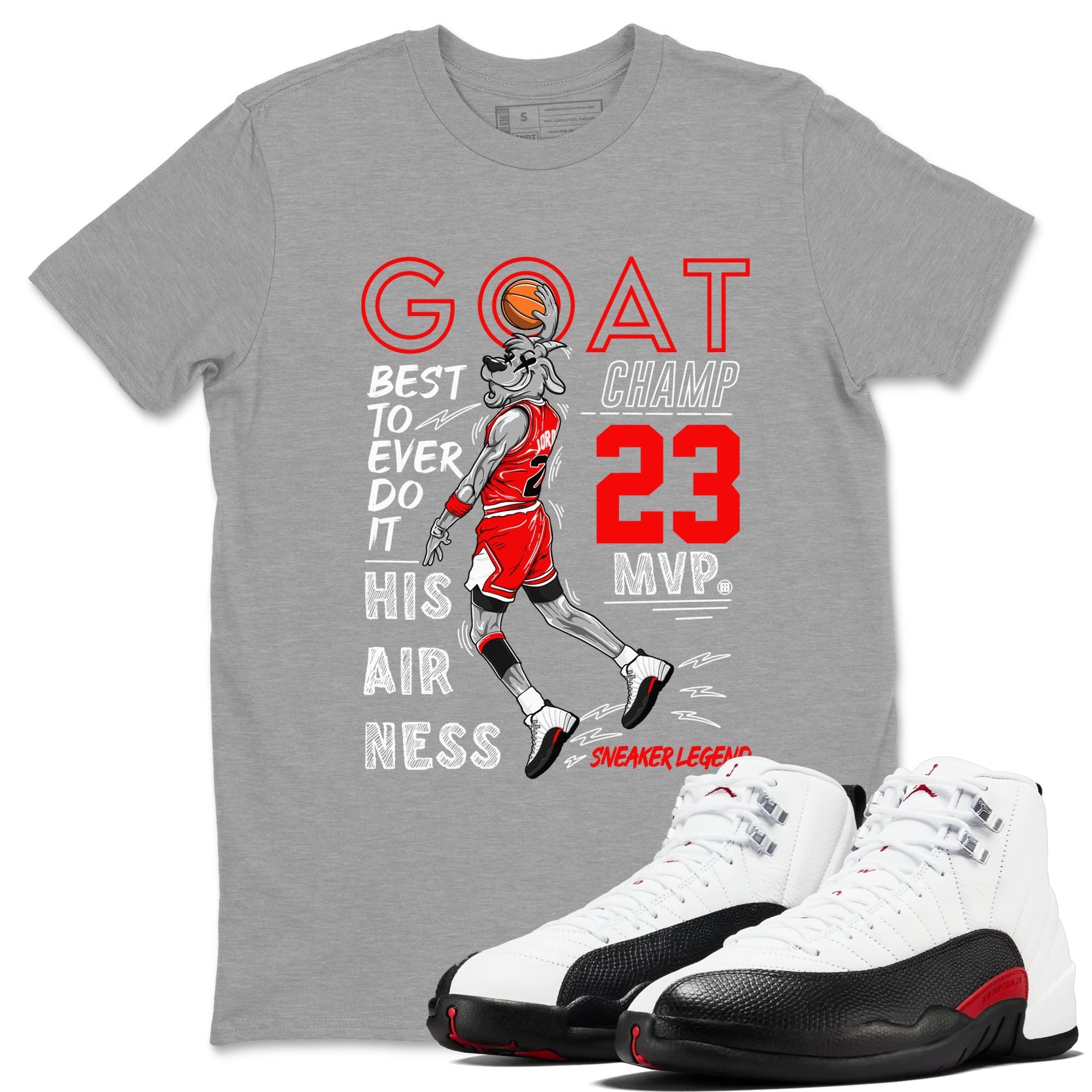 MVP Goat snkmatch Tees - Air Jordan 12 Taxi Flip