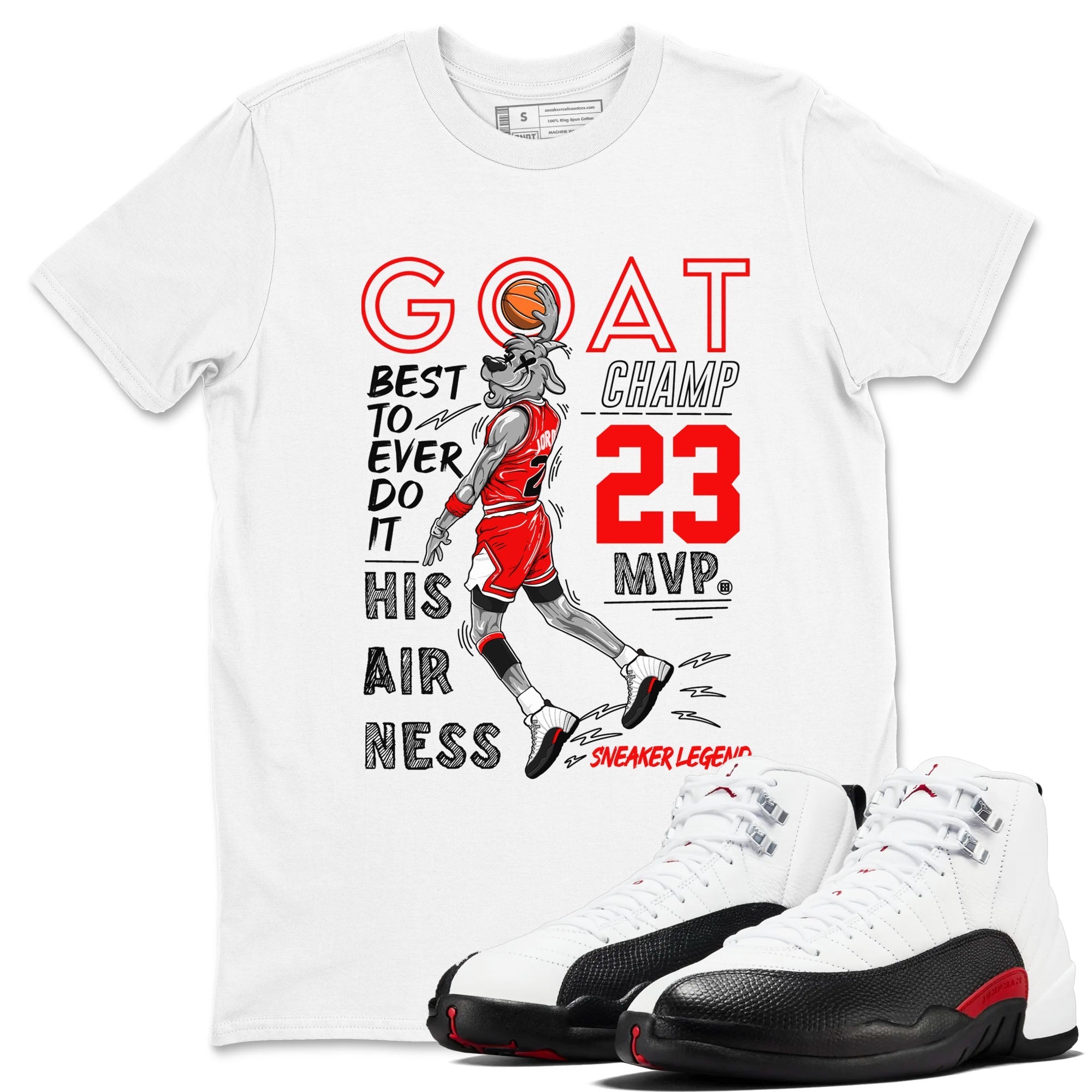 MVP Goat snkmatch Tees - Air Jordan 12 Taxi Flip