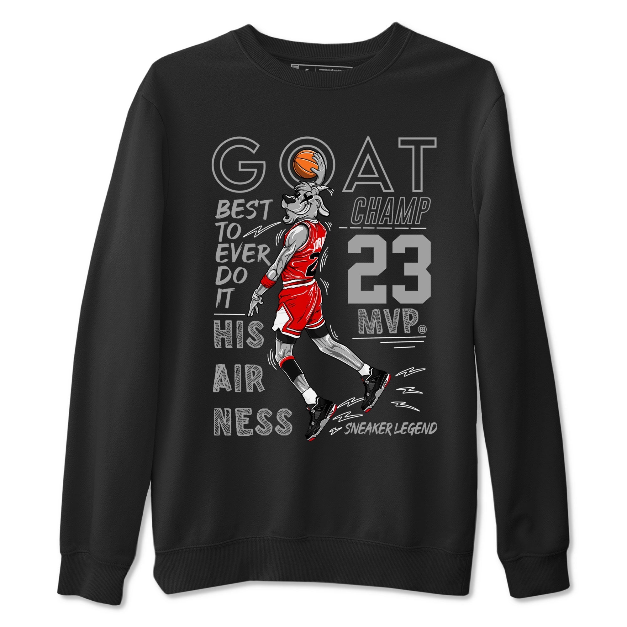 MVP Goat snkmatch Tees - Air Jordan 4 Bred Reimagined