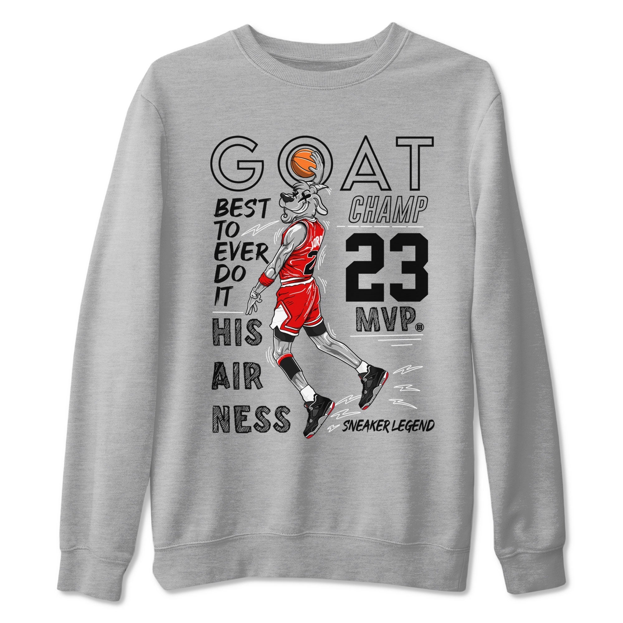 MVP Goat snkmatch Tees - Air Jordan 4 Bred Reimagined