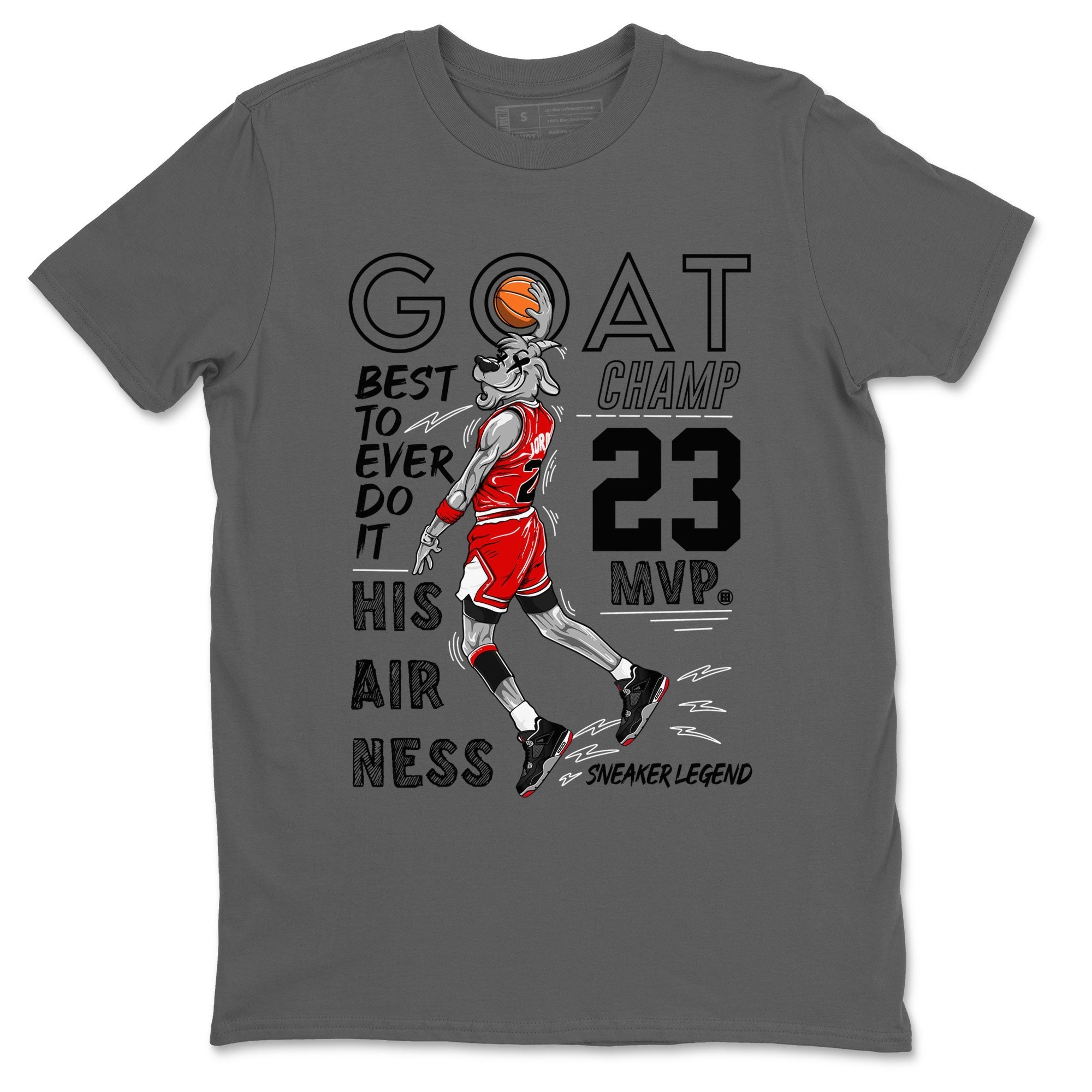 MVP Goat snkmatch Tees - Air Jordan 4 Bred Reimagined