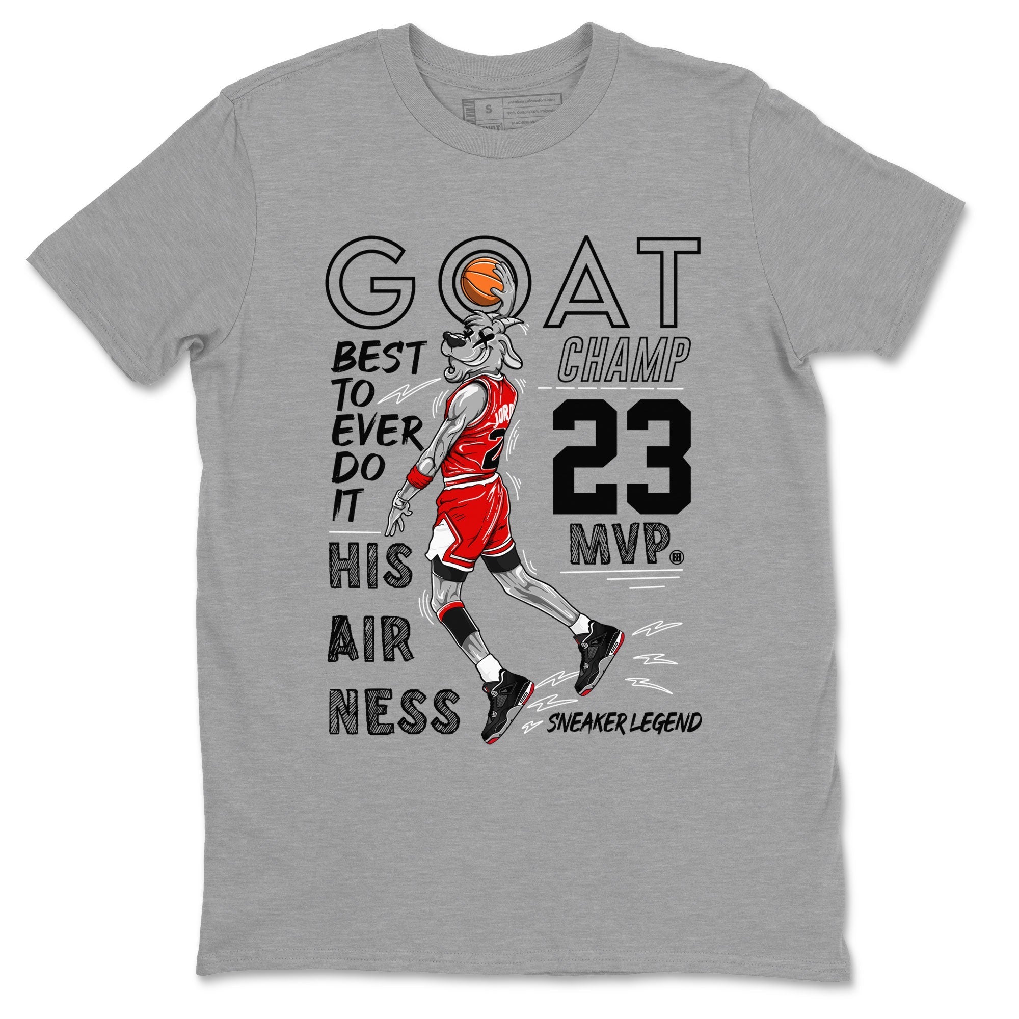 MVP Goat snkmatch Tees - Air Jordan 4 Bred Reimagined