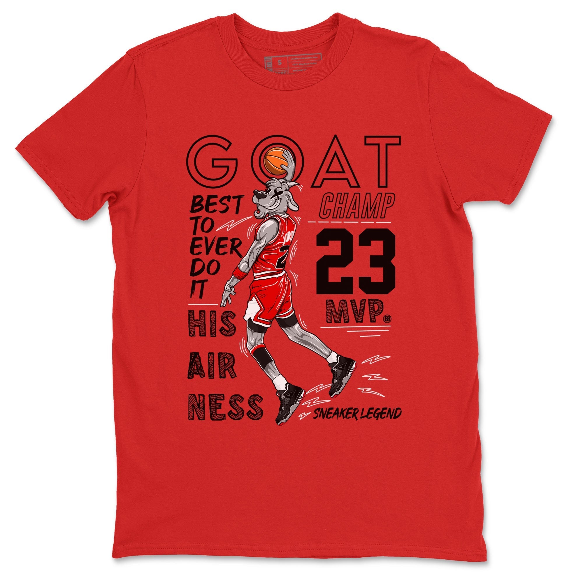 MVP Goat snkmatch Tees - Air Jordan 4 Bred Reimagined