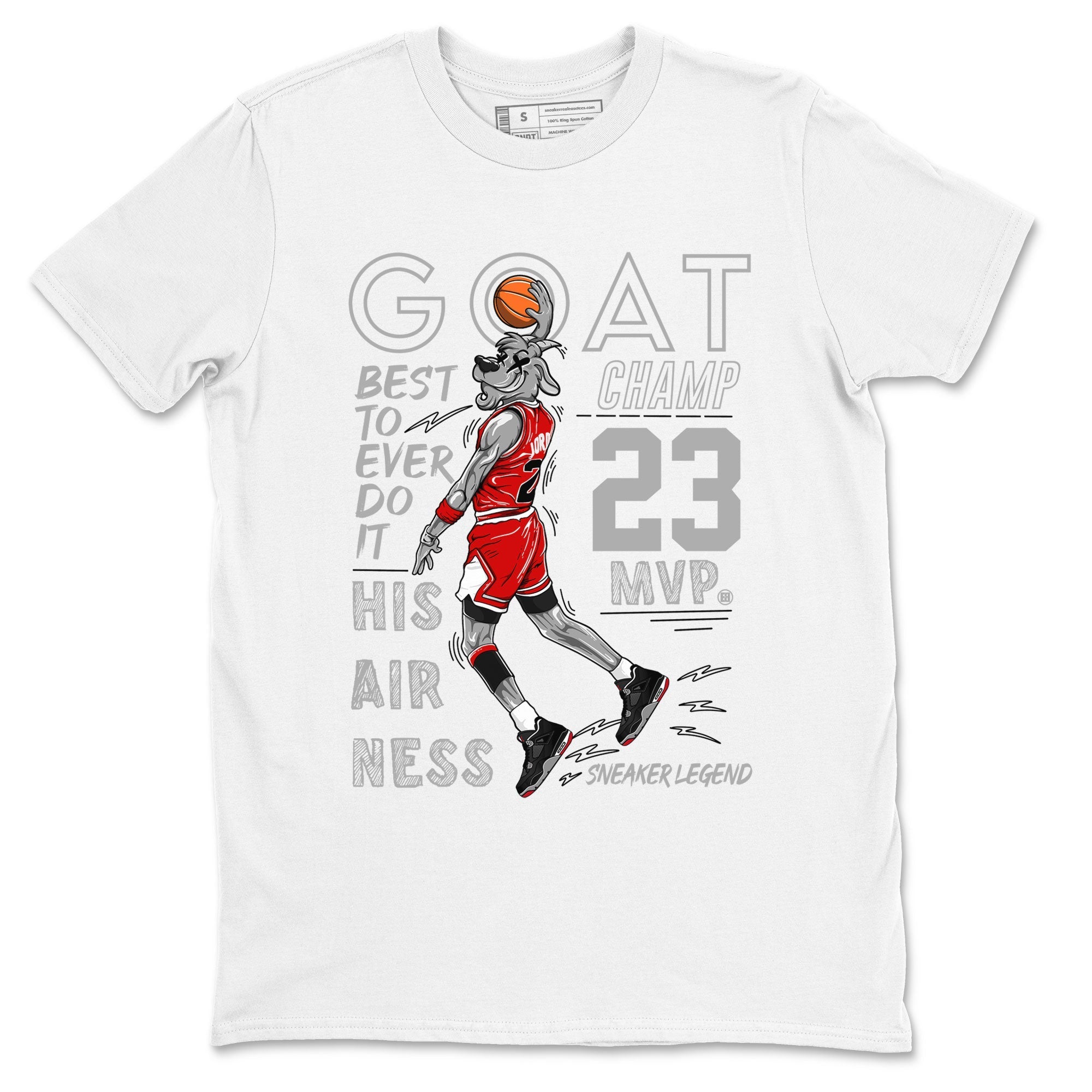 MVP Goat snkmatch Tees - Air Jordan 4 Bred Reimagined