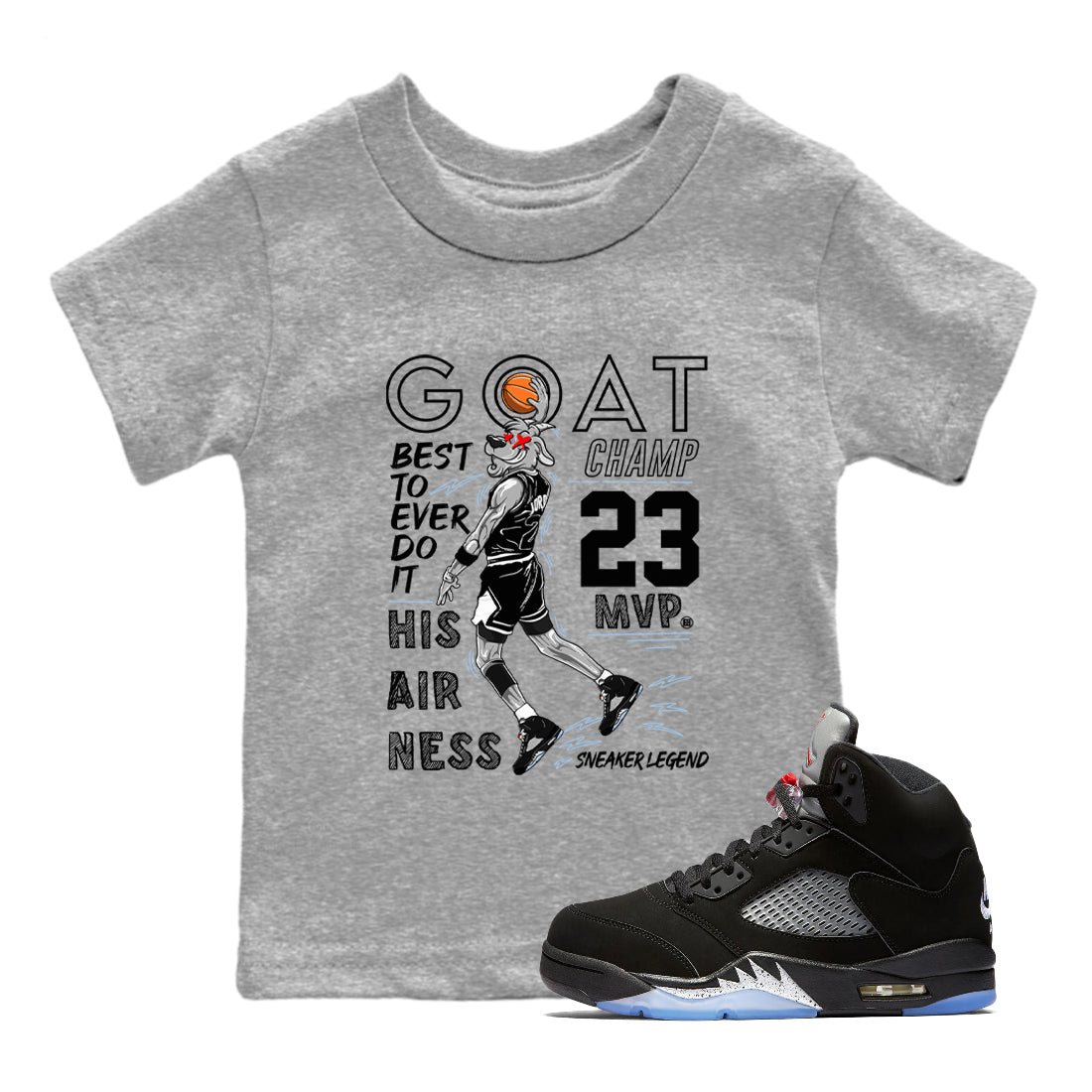 MVP Goat snkmatch Tees Kids - Air Jordan 5 Reimagined