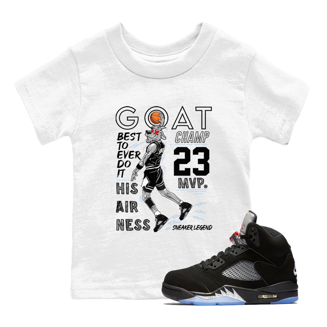 MVP Goat snkmatch Tees Kids - Air Jordan 5 Reimagined