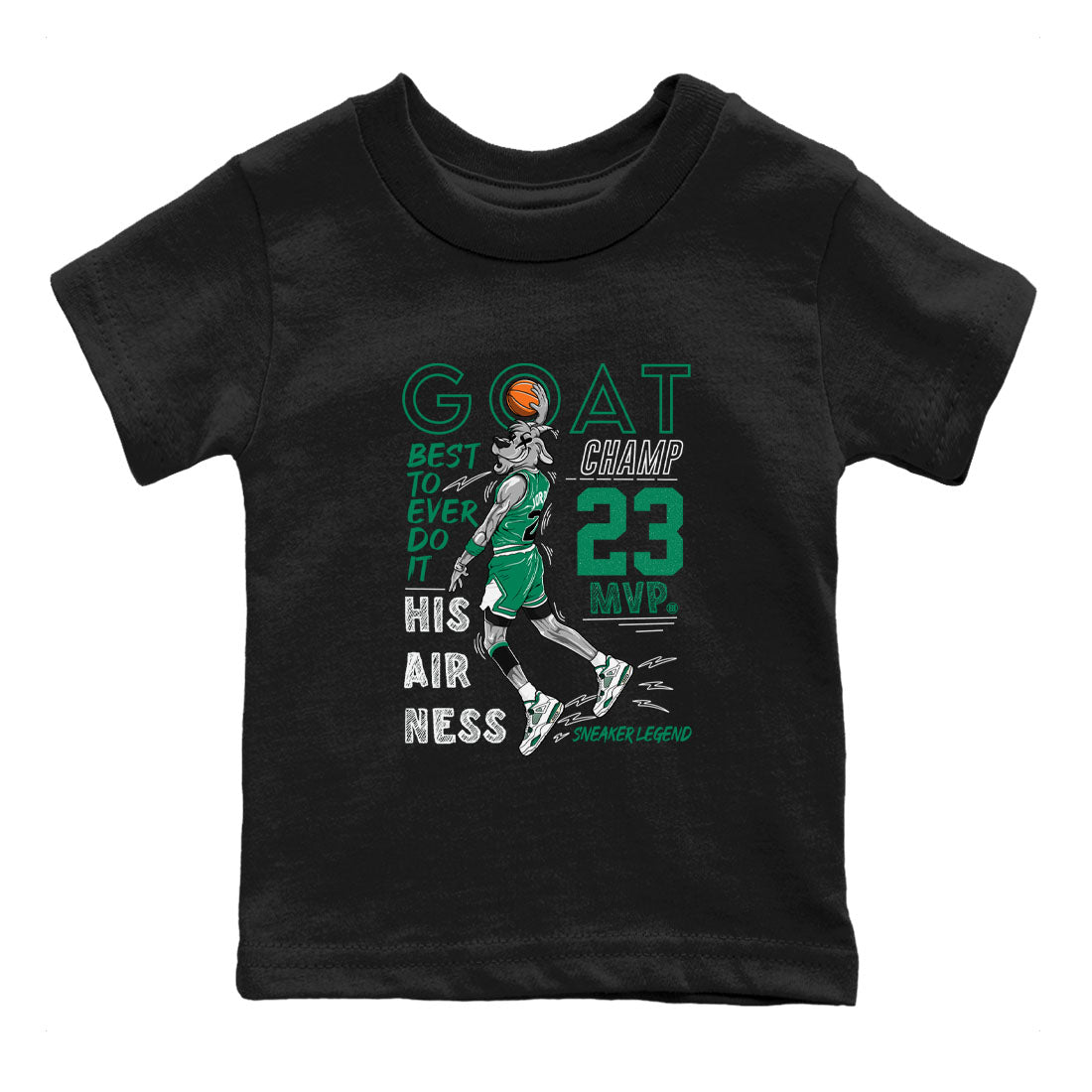 MVP Goat snkmatch Tees Kids - Air Jordan 4 Oxidized Green