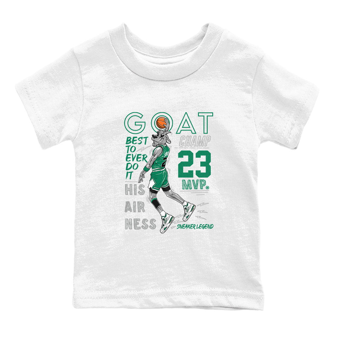 MVP Goat snkmatch Tees Kids - Air Jordan 4 Oxidized Green
