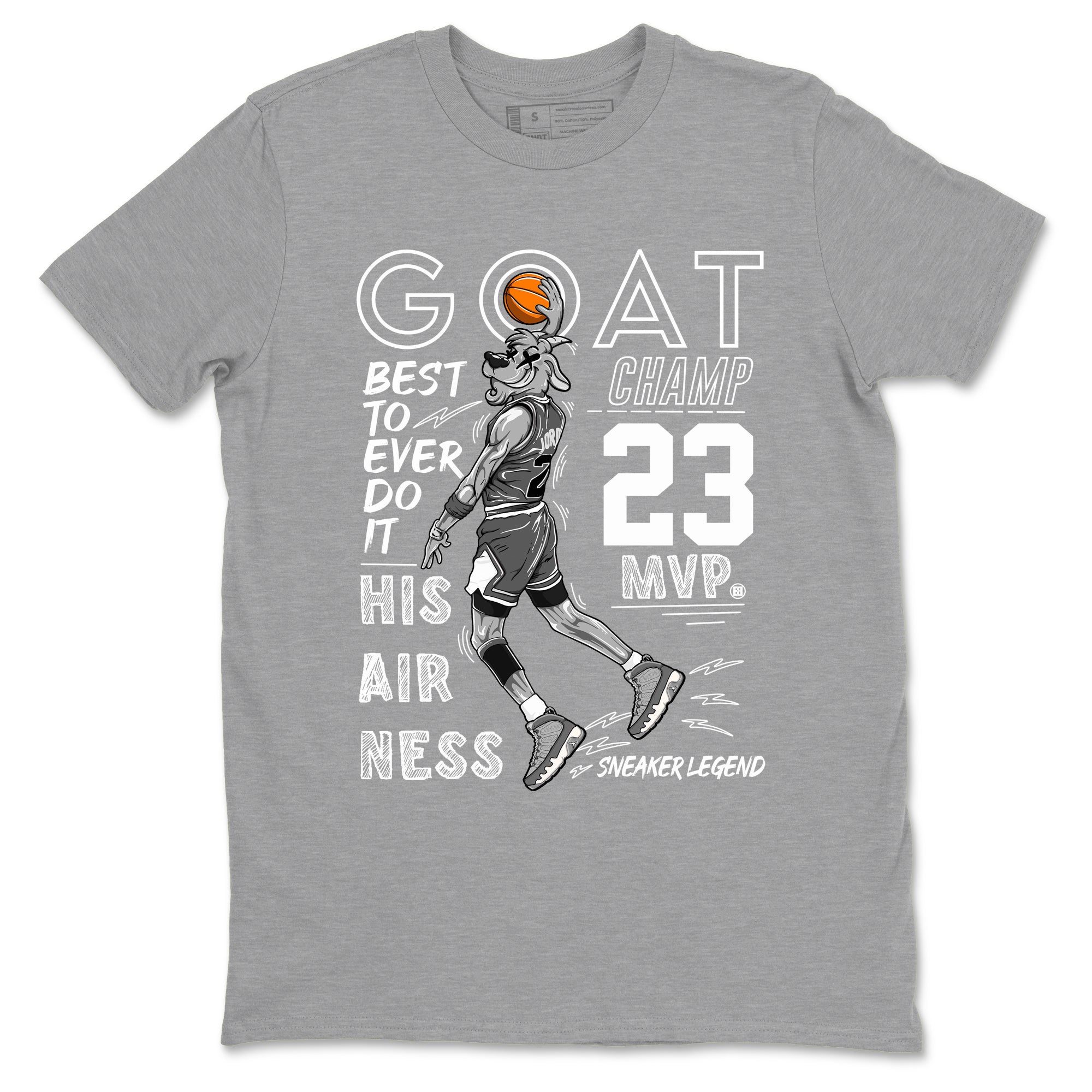 MVP Goat snkmatch Tees - Air Jordan 9 Cool Grey