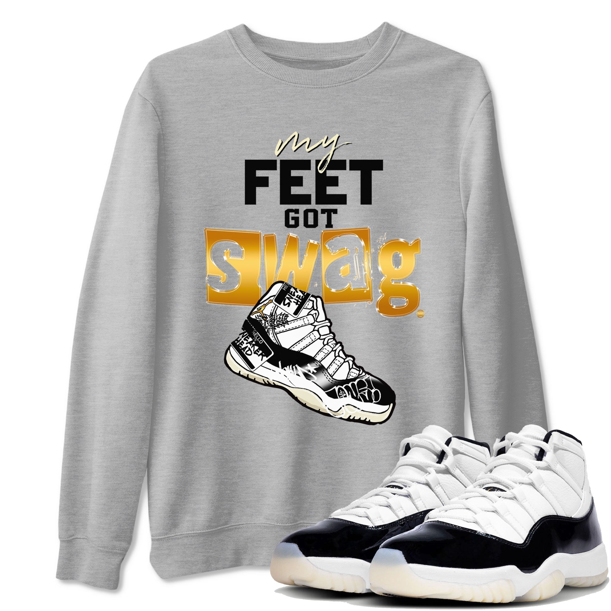 My Feet Got Swag snkmatch Tees - Air Jordan 11 Gratitude