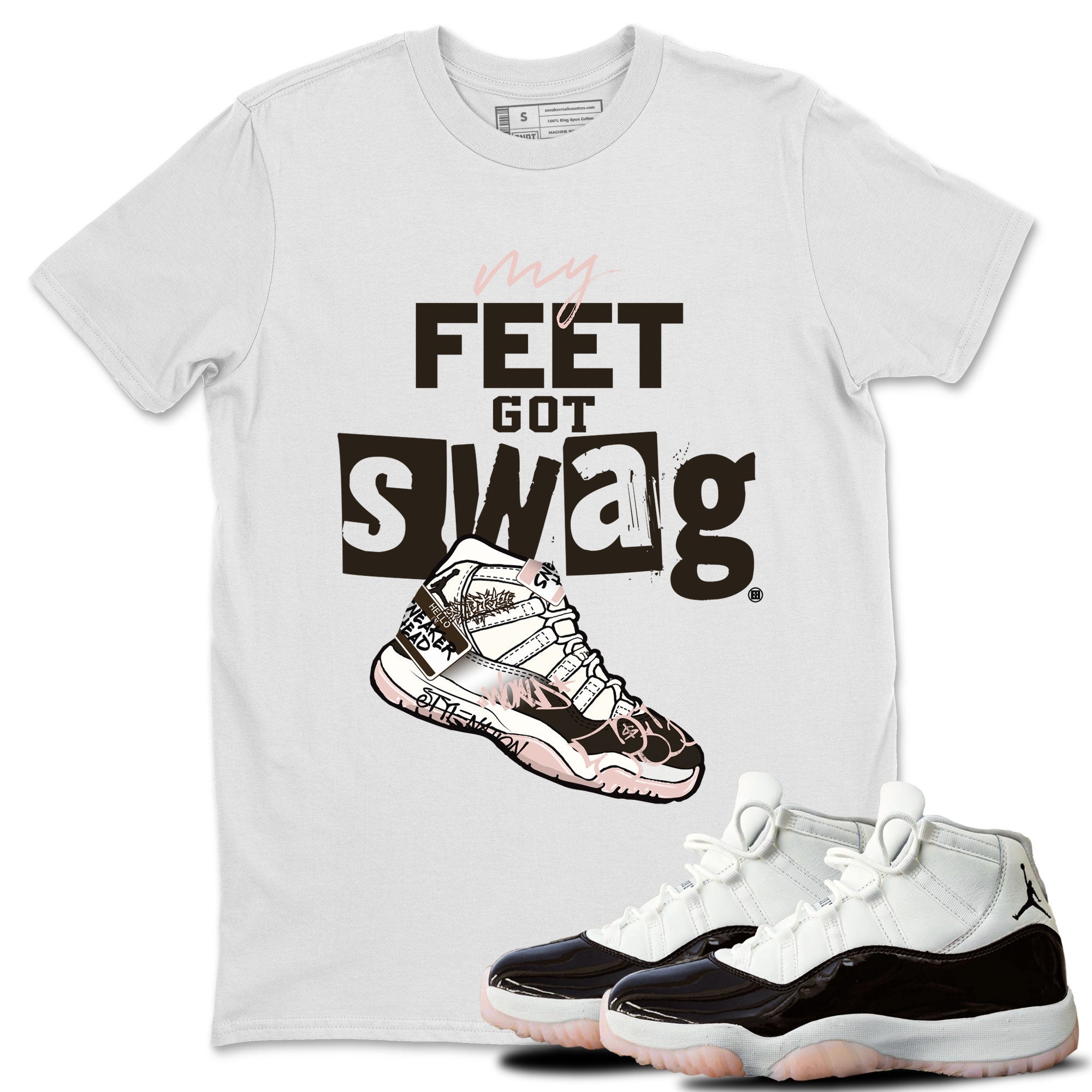 My Feet Got Swag snkmatch Tee - Air Jordan 11 Neapolitan