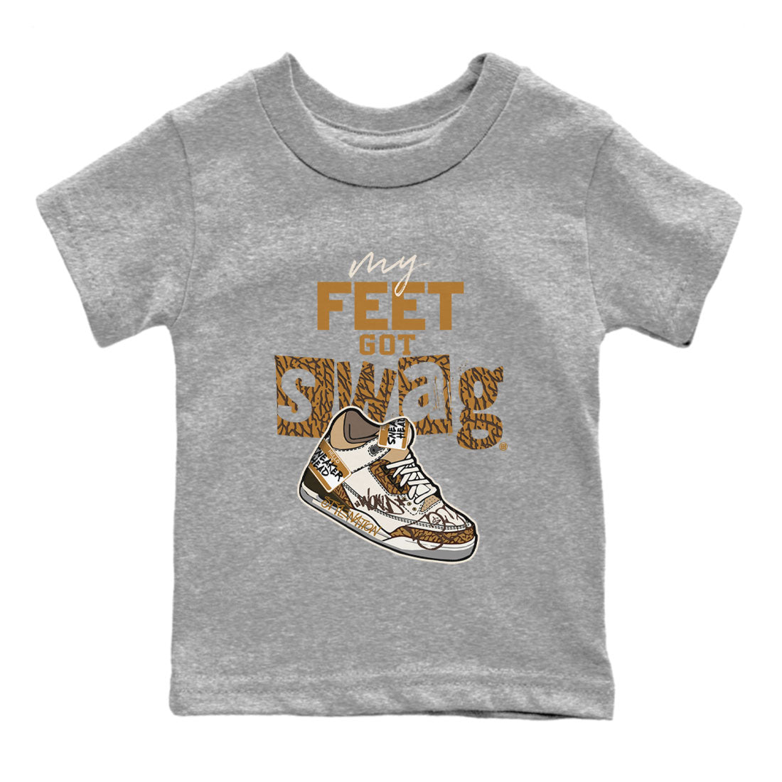 My Feet Got Swag snkmatch Tee Kids - Air Jordan 3 Palomino