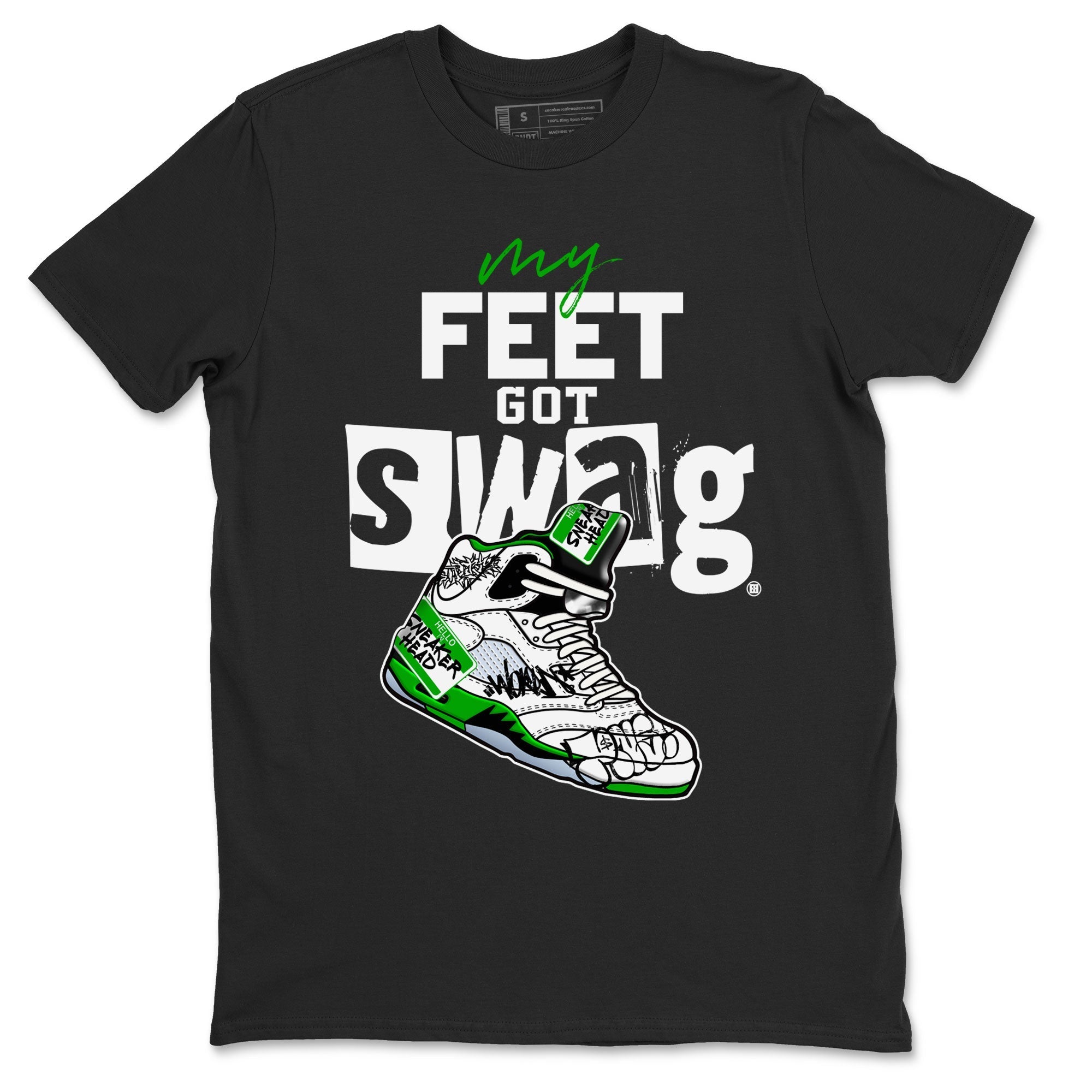 My Feet Got Swag snkmatch Tee - Air Jordan 5 Lucky Green