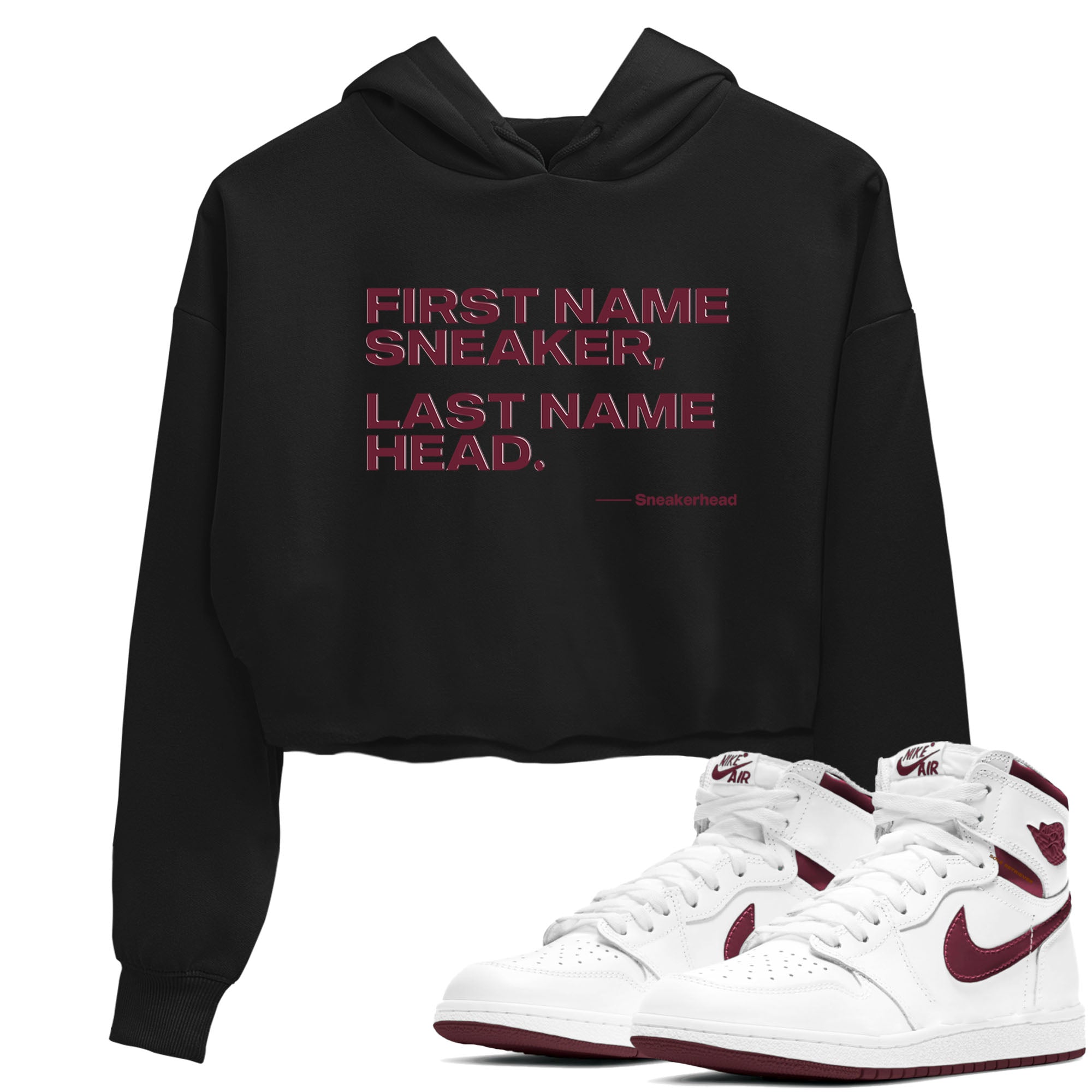 My Name Is snkmatch snkmatch Women's Top - Air Jordan 1 Metallic Burgundy