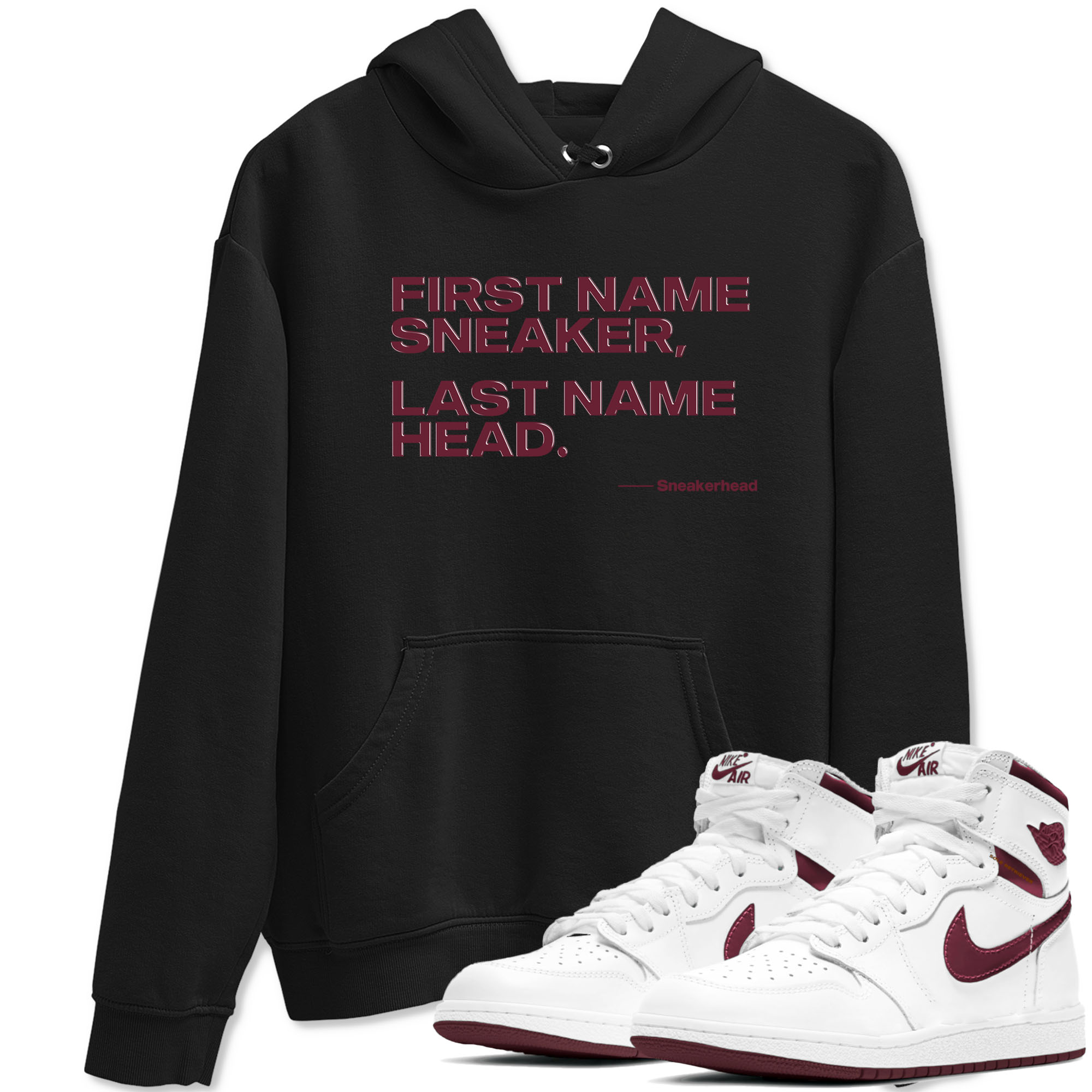 My Name Is snkmatch snkmatch Tees - Air Jordan 1 Metallic Burgundy