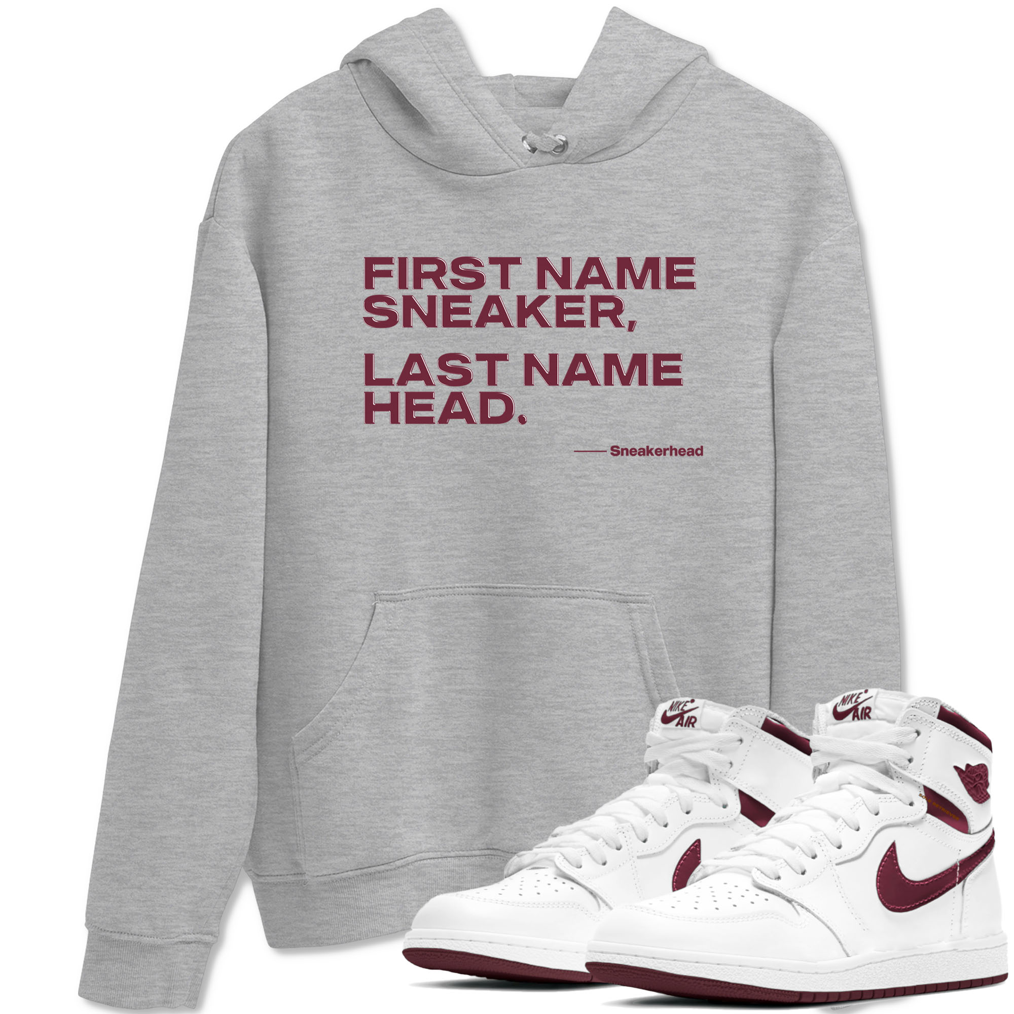My Name Is snkmatch snkmatch Tees - Air Jordan 1 Metallic Burgundy