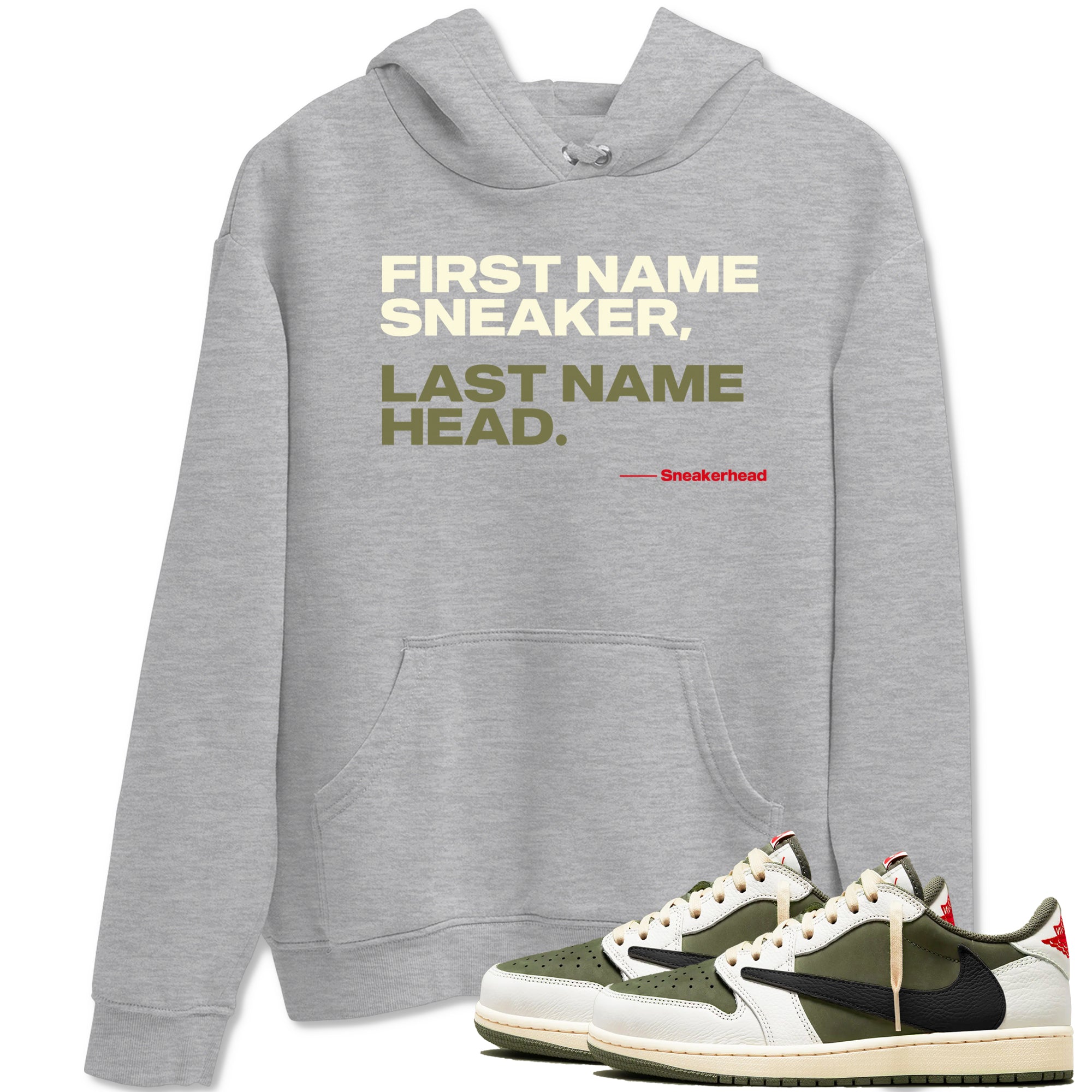 My Name Is snkmatch snkmatch Tees - Air Jordan 1 Travis Scott Medium Olive