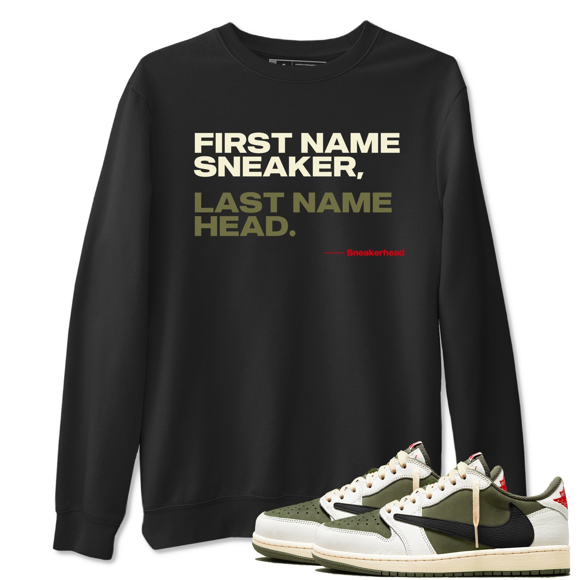 My Name Is snkmatch snkmatch Tees - Air Jordan 1 Travis Scott Medium Olive
