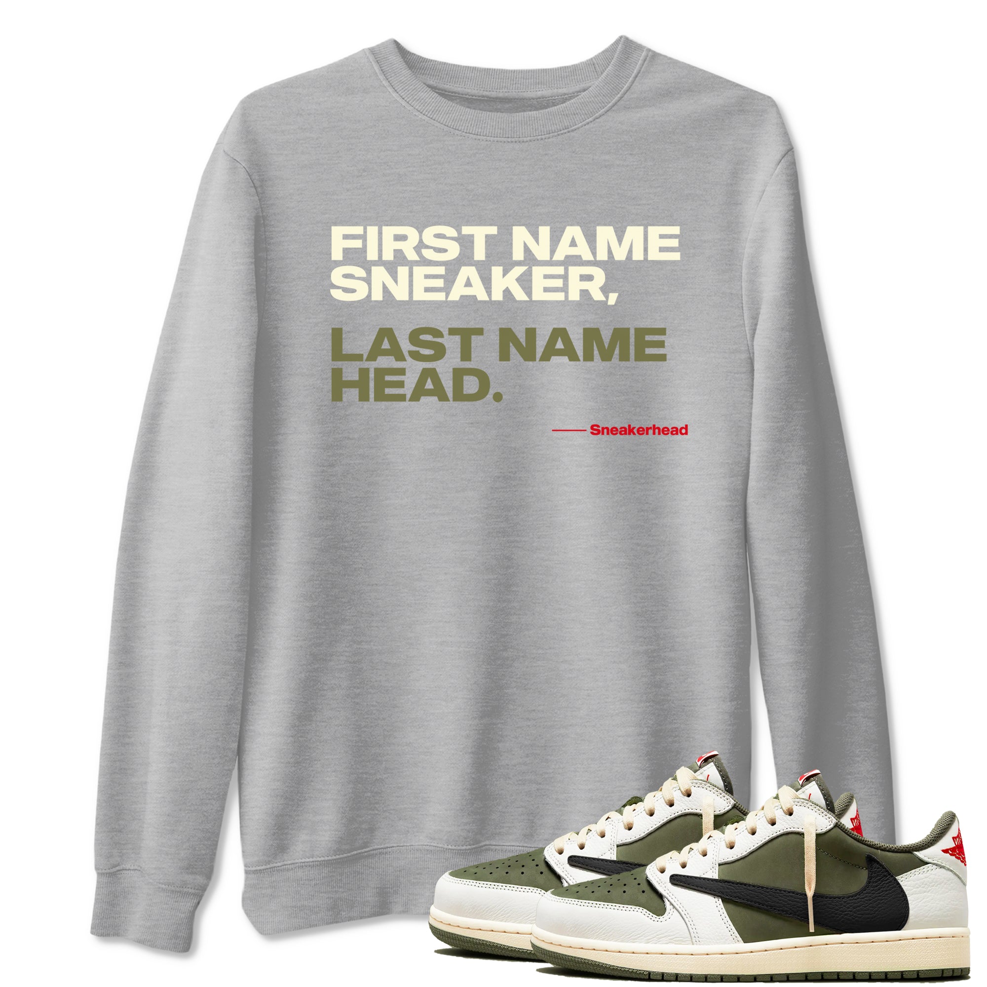 My Name Is snkmatch snkmatch Tees - Air Jordan 1 Travis Scott Medium Olive
