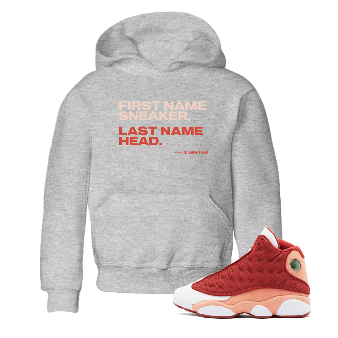 My Name Is snkmatch snkmatch Tees Kids - Air Jordan 13 Dune Red