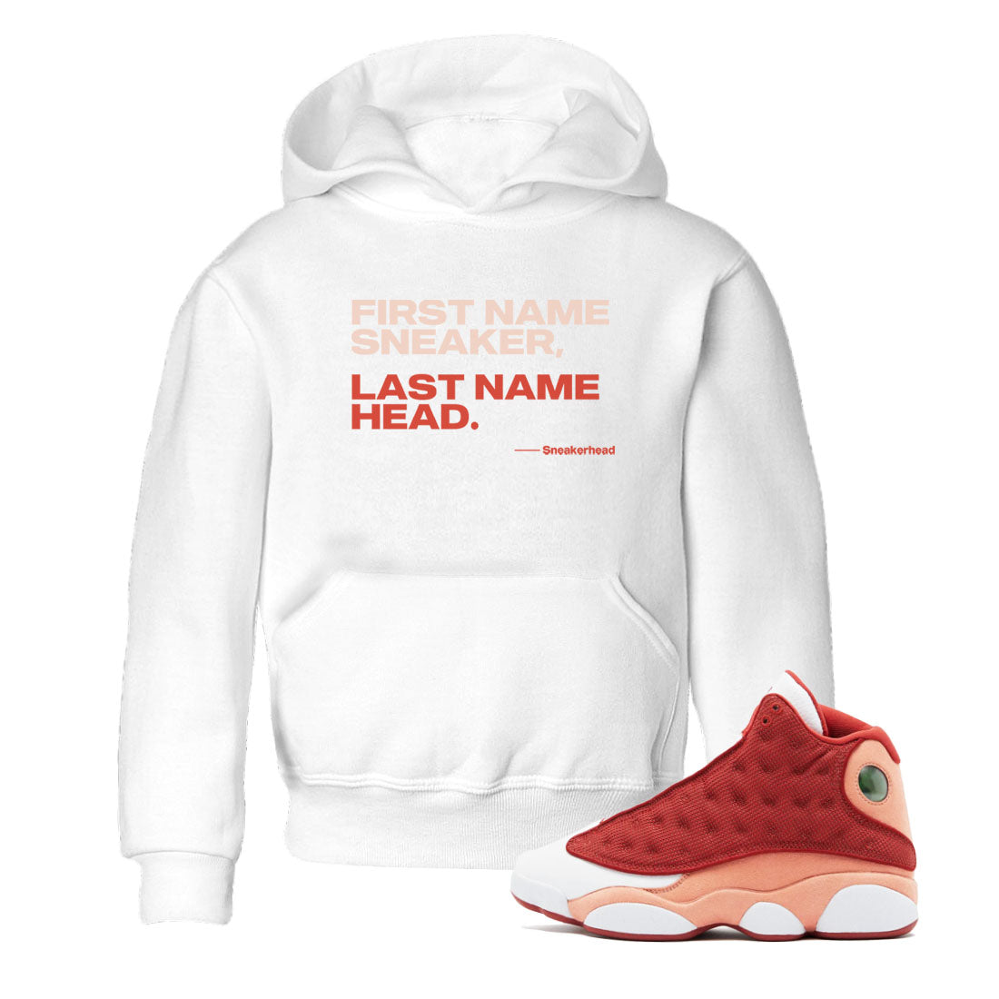 My Name Is snkmatch snkmatch Tees Kids - Air Jordan 13 Dune Red