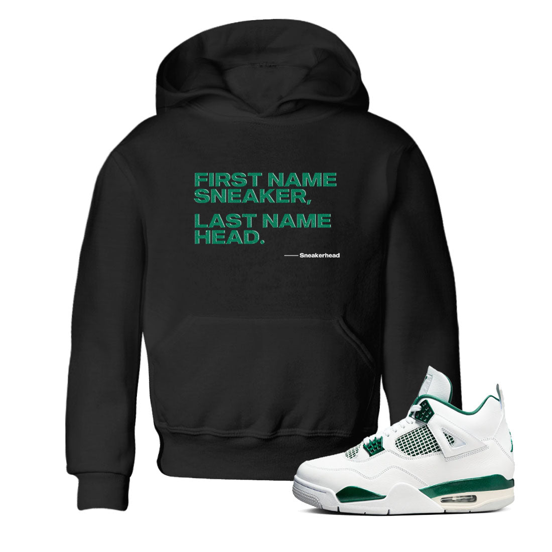 My Name Is snkmatch snkmatch Tees Kids - Air Jordan 4 Oxidized Green