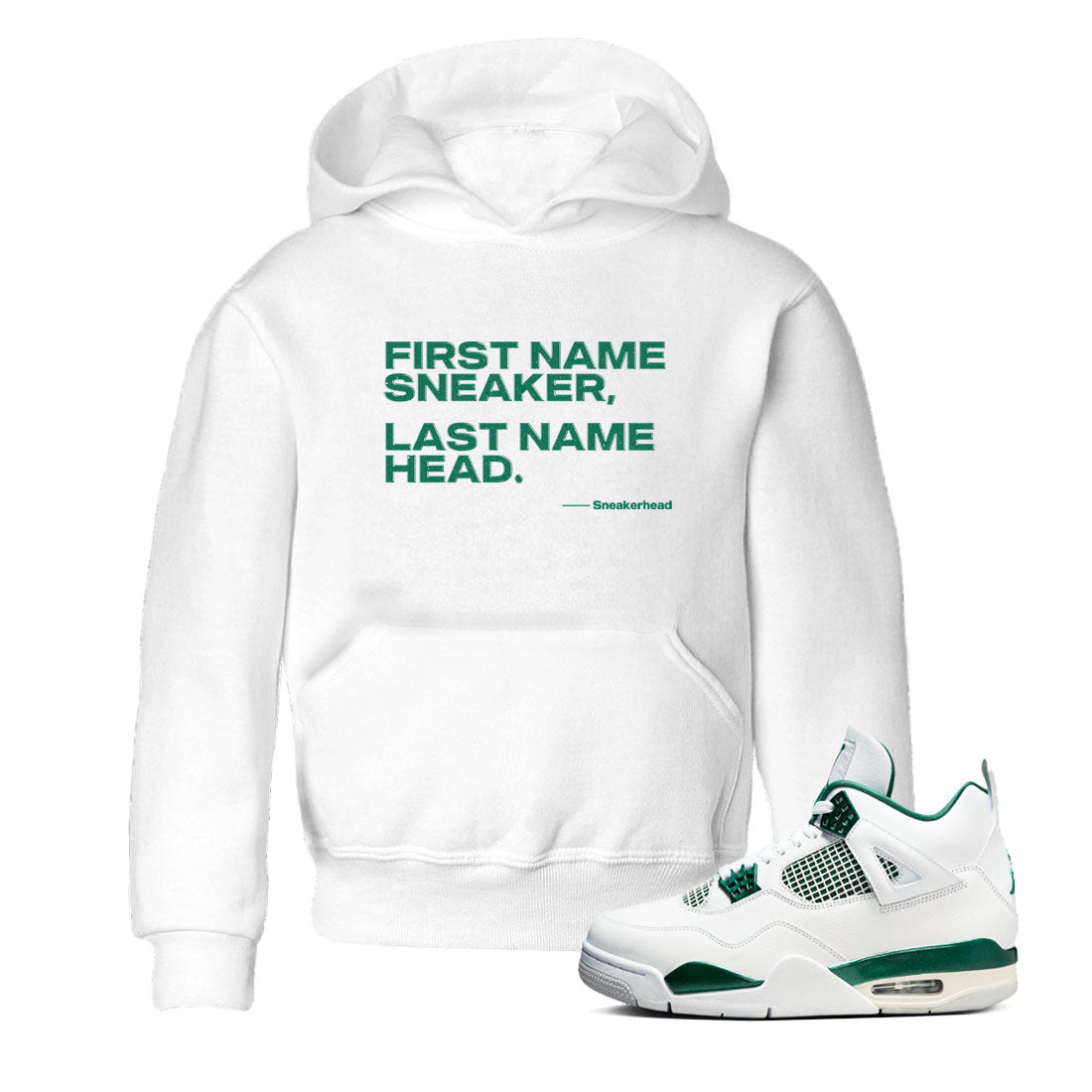 My Name Is snkmatch snkmatch Tees Kids - Air Jordan 4 Oxidized Green