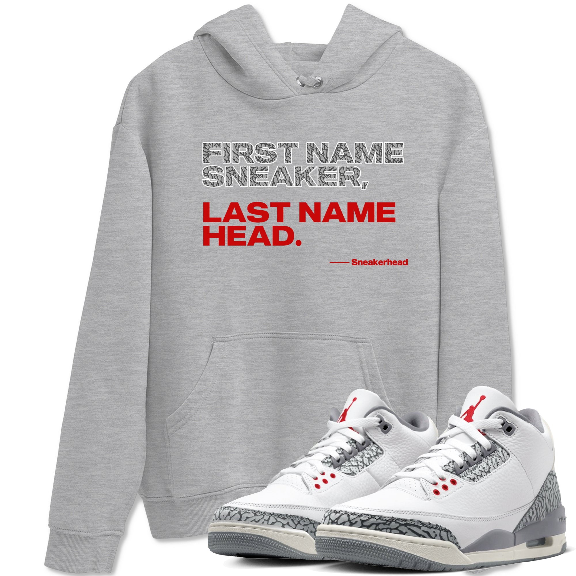 My Name Is snkmatch snkmatch Tees - Air Jordan 3 Cement Grey