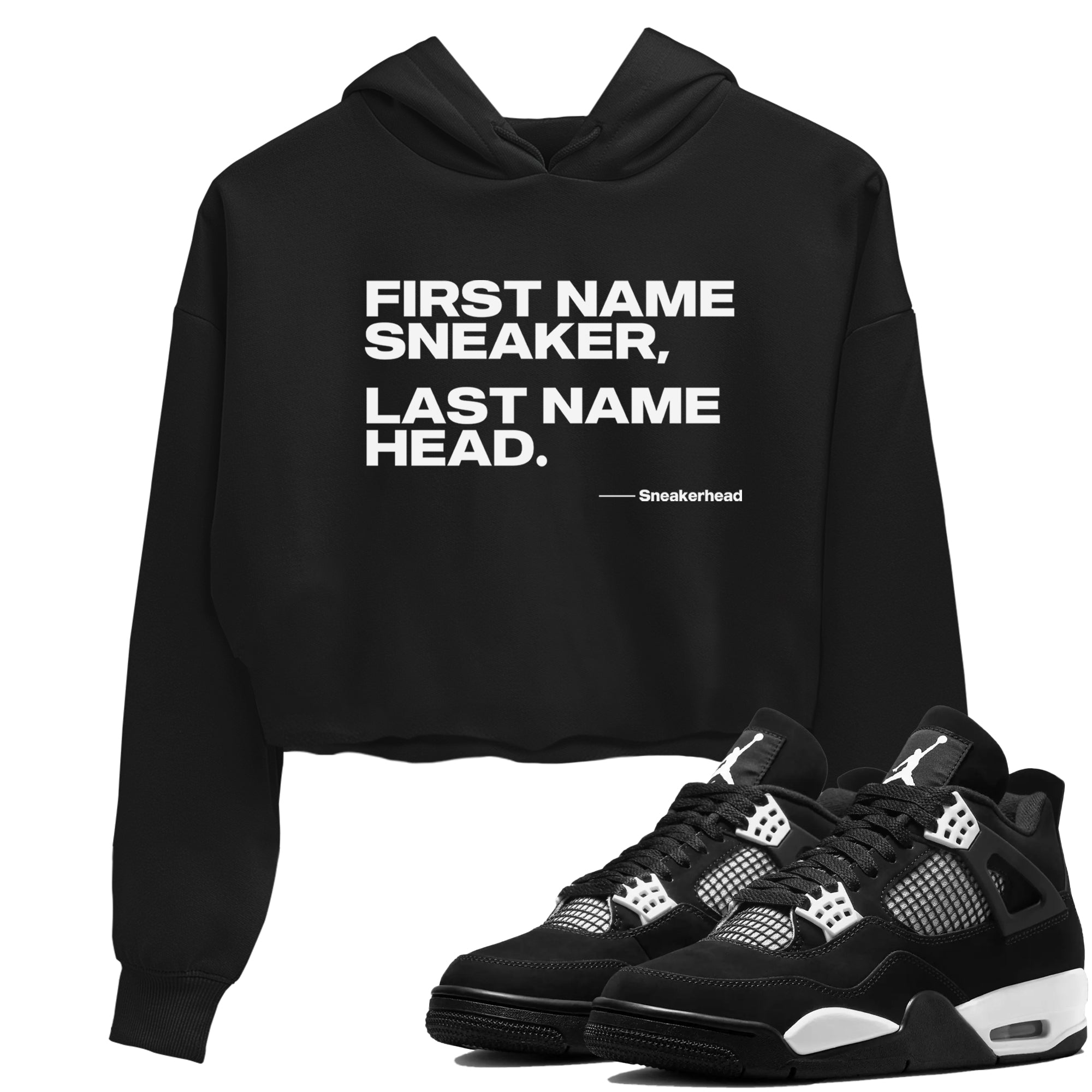 My Name Is snkmatch snkmatch Women's Top - Air Jordan 4 White Thunder