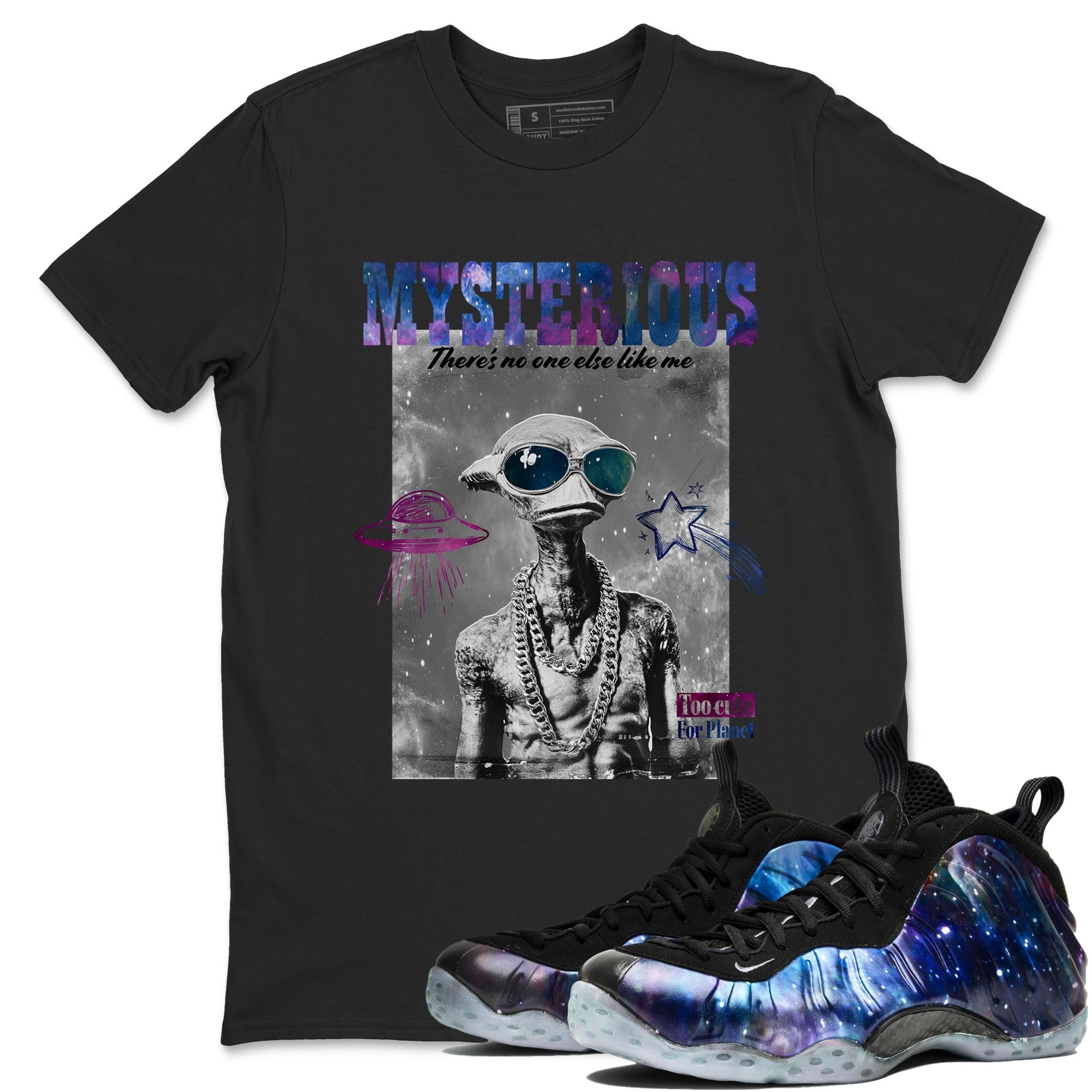 Mysterious Dude snkmatch Tees - Air Foamposite One Galaxy