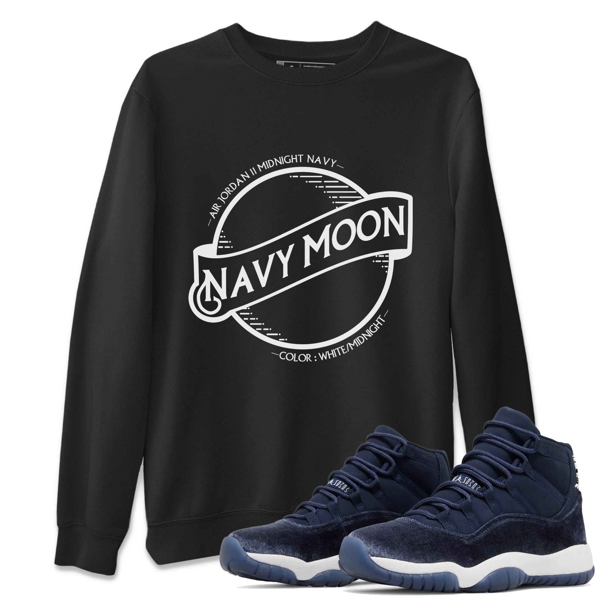 Navy Moon Unisex Tops - Air Jordan 11 Midnight Navy