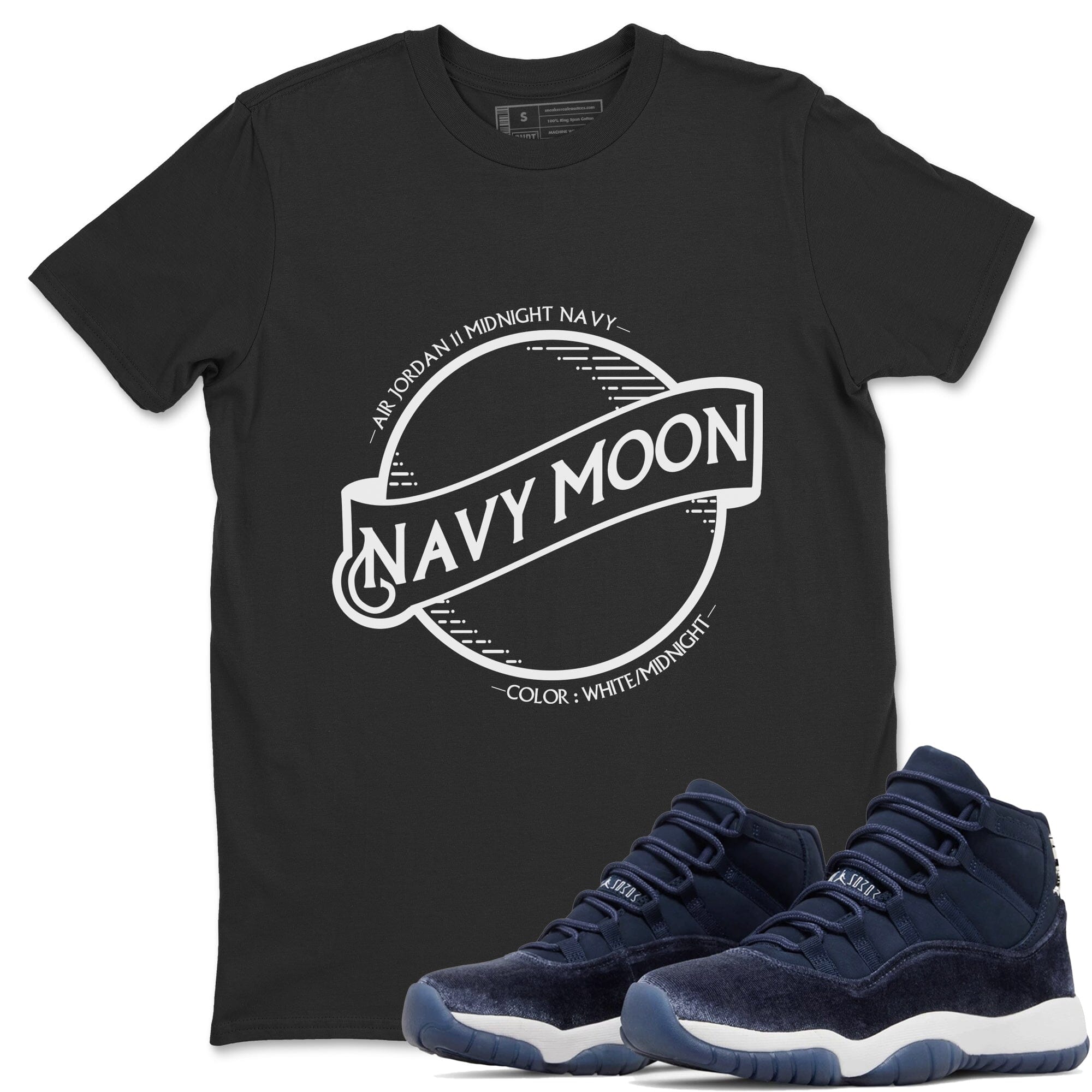 Navy Moon Unisex Tops - Air Jordan 11 Midnight Navy