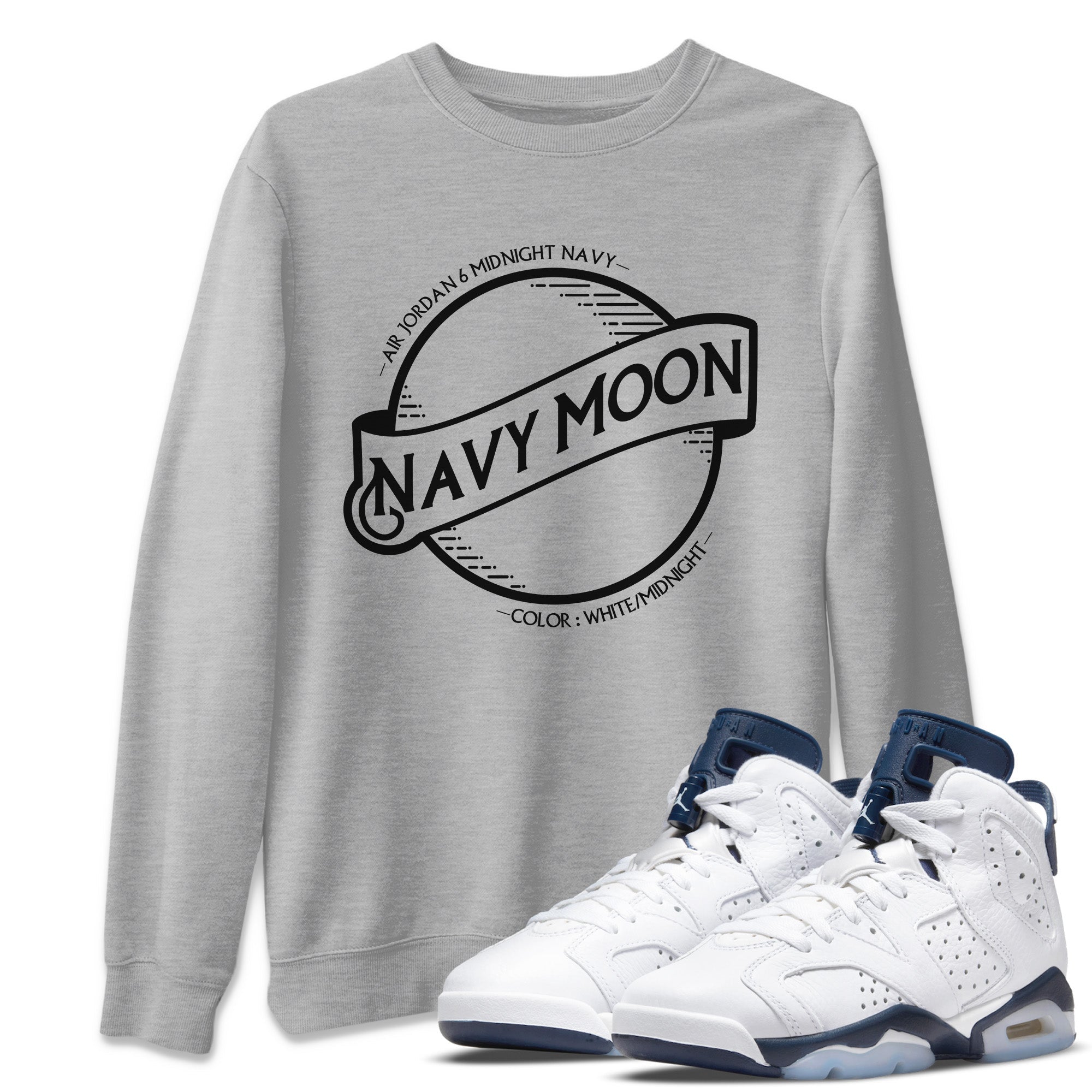 Navy Moon Unisex Tops - Air Jordan 6 Midnight Navy
