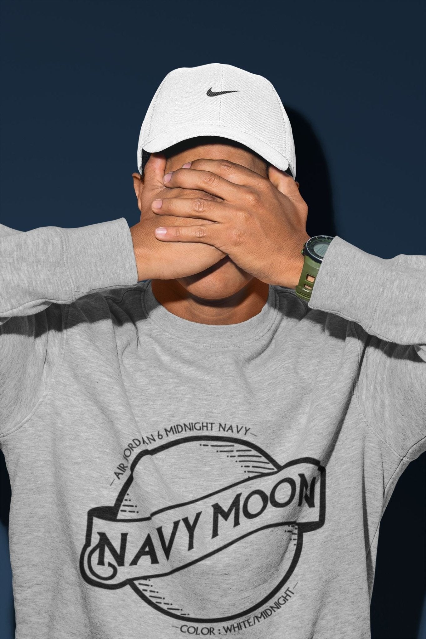 Navy Moon Unisex Tops - Air Jordan 6 Midnight Navy