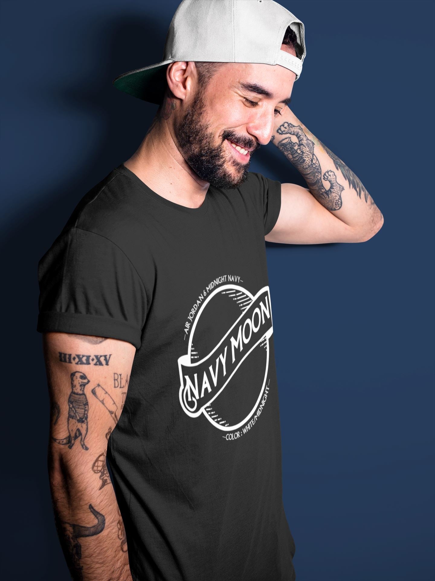 Navy Moon Unisex Tops - Air Jordan 6 Midnight Navy