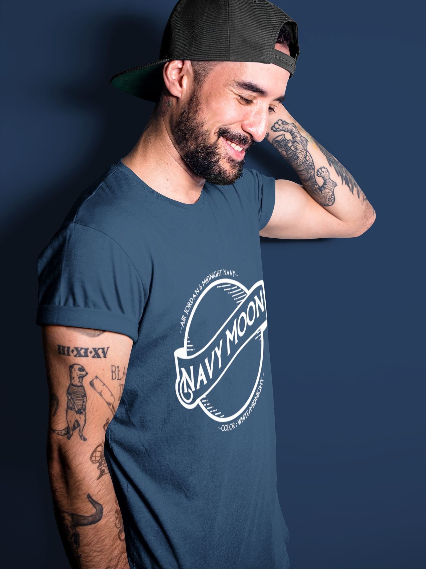 Navy Moon Unisex Tops - Air Jordan 6 Midnight Navy