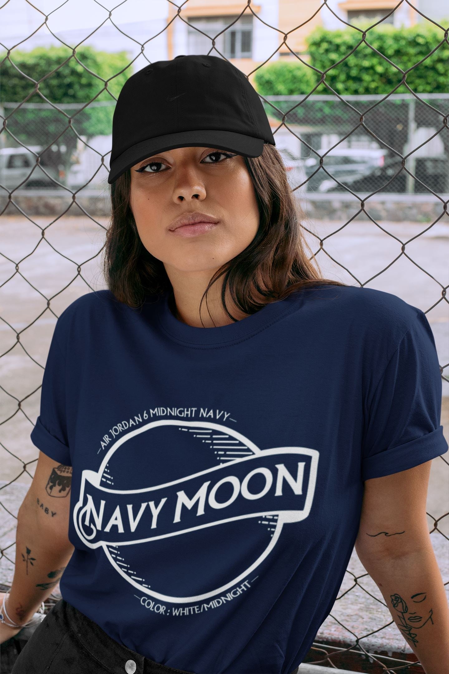 Navy Moon Unisex Tops - Air Jordan 6 Midnight Navy