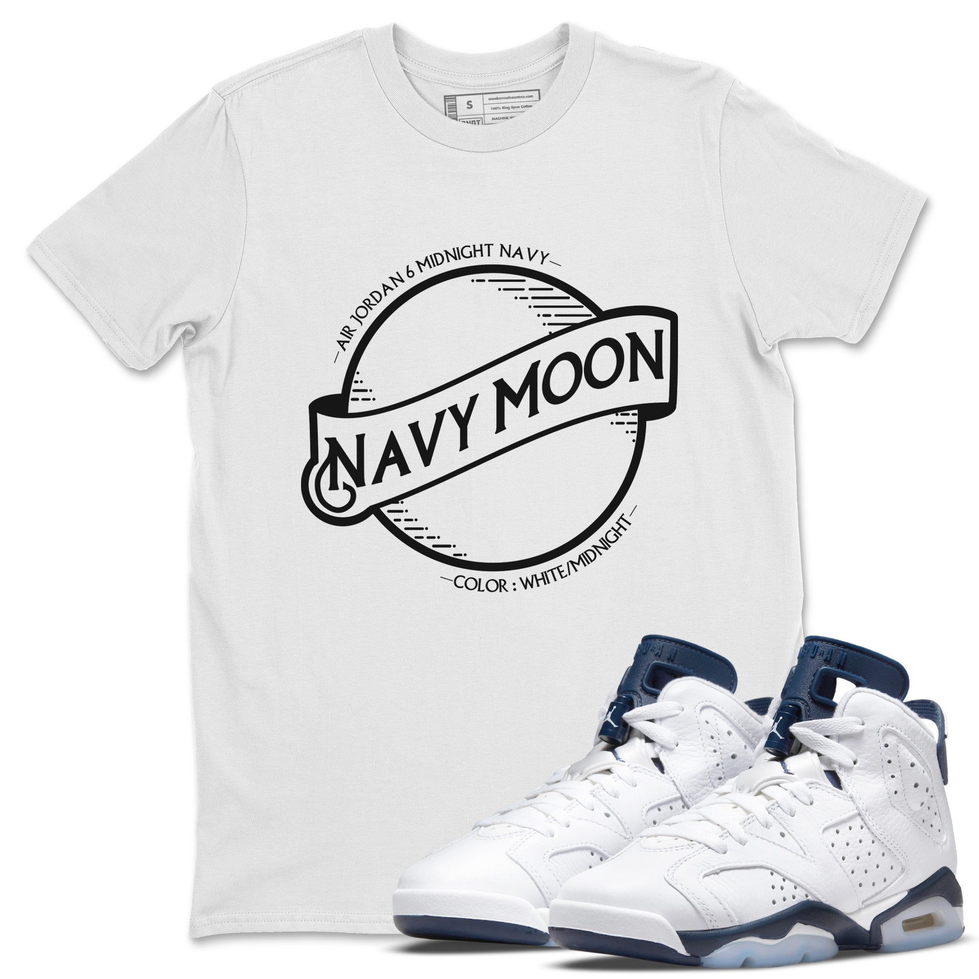 Navy Moon Unisex Tops - Air Jordan 6 Midnight Navy