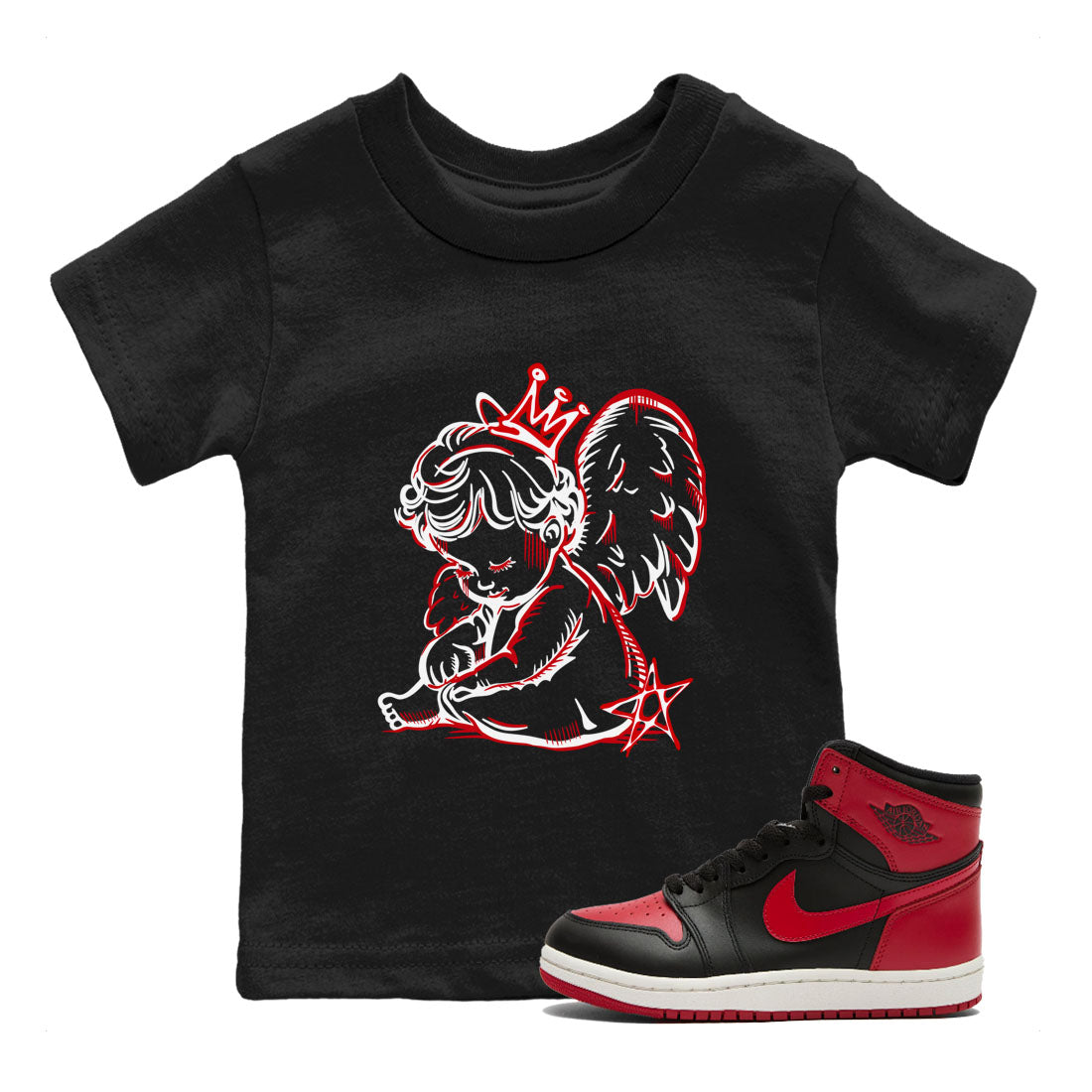 Neon Angel snkmatch Tees Kids - Air Jordan 1 '85 Bred