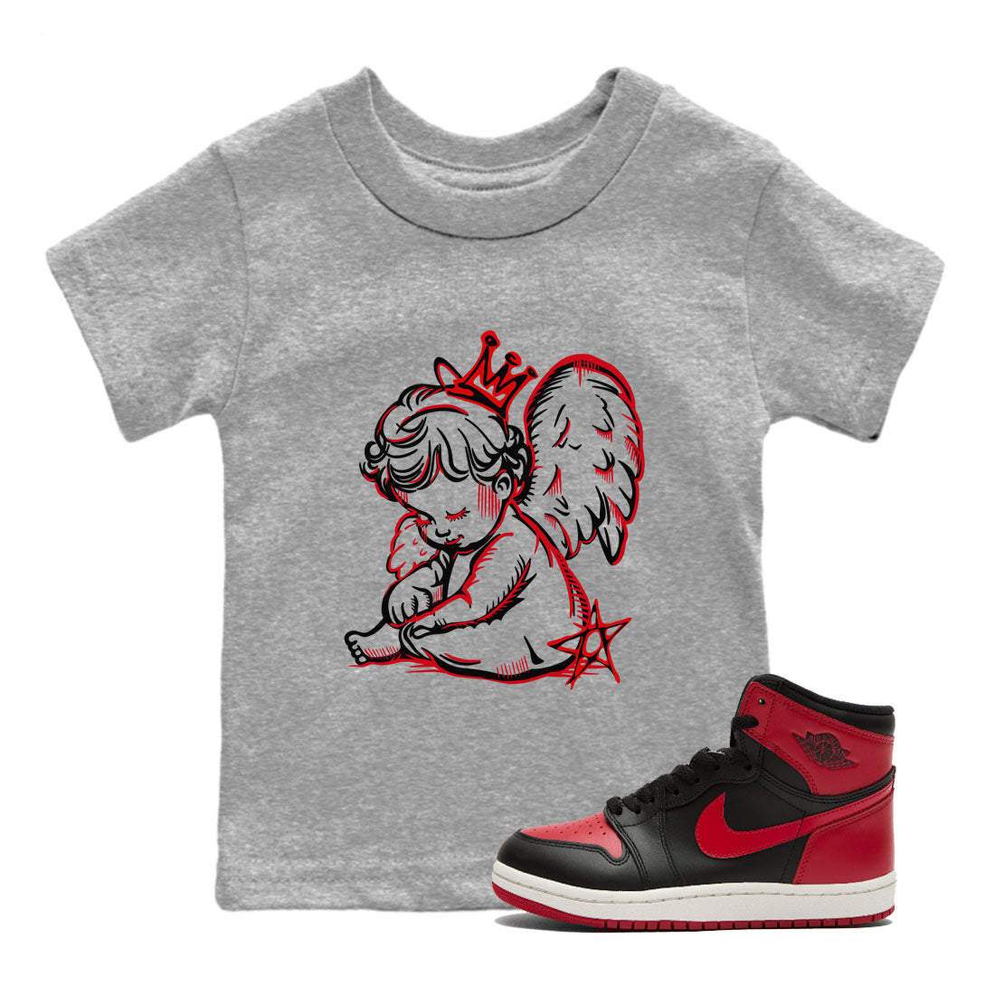Neon Angel snkmatch Tees Kids - Air Jordan 1 '85 Bred
